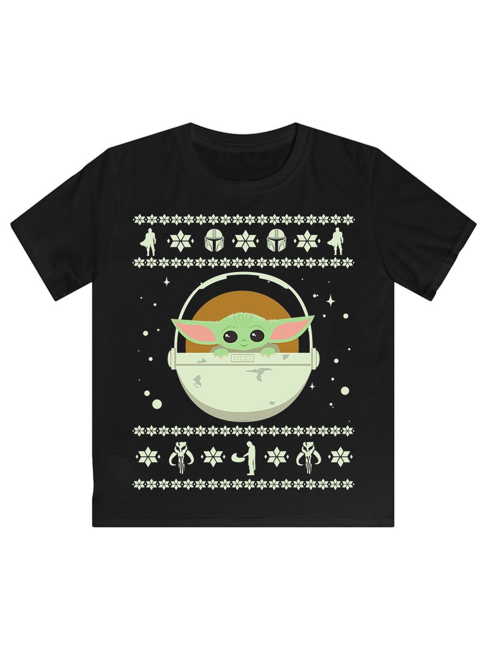 

Футболка F4Nt4Stic The Mandalorian Baby Yoda Weihnachten, черный