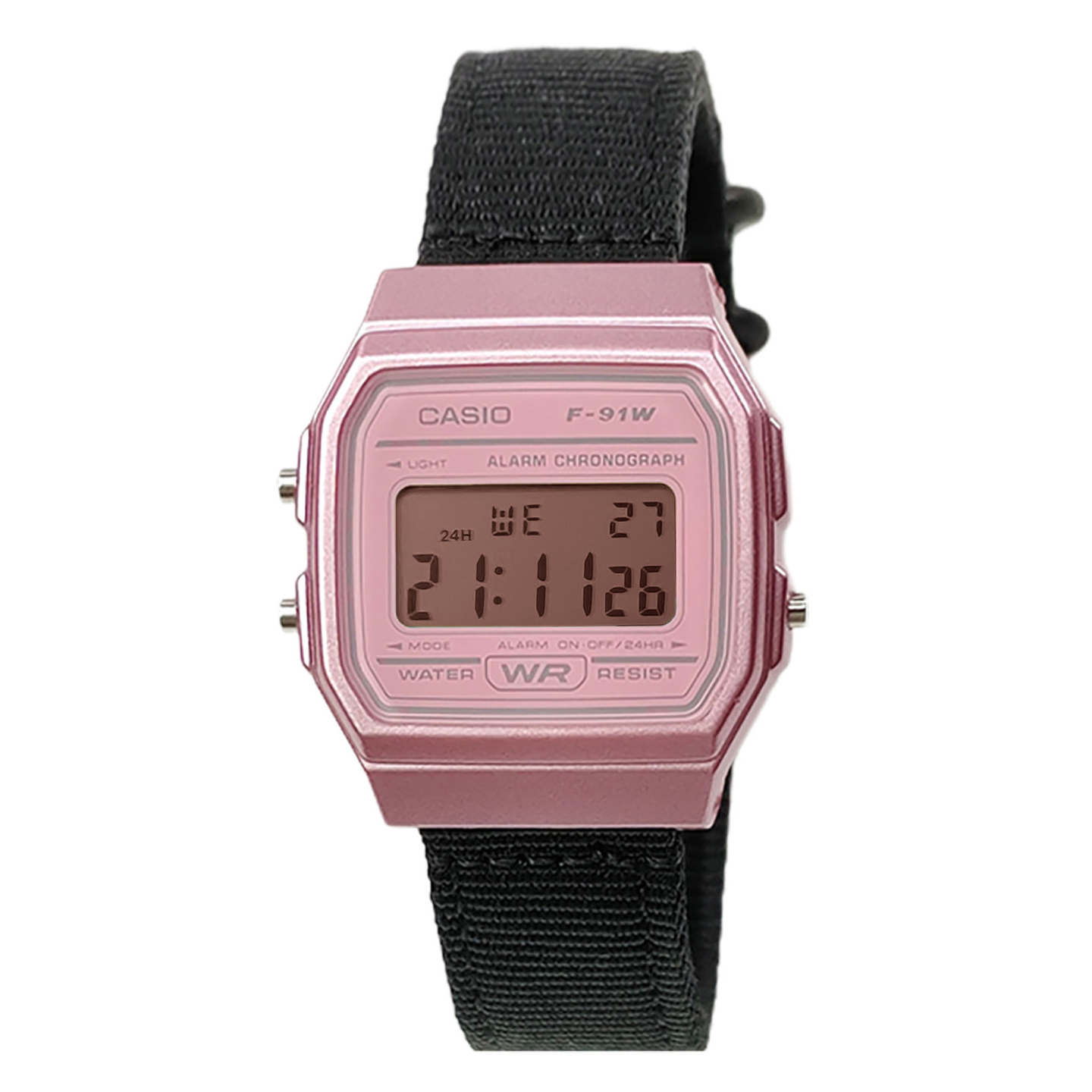 

CASIO Часы Retrofit Series Quartz Movement Nylon Strap Watch Men's Watch Pink Watch Dial