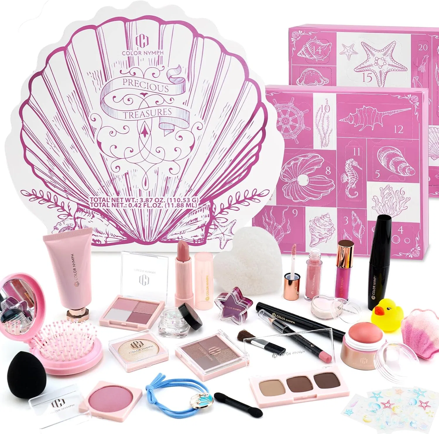 Набор косметики Advent Calendar Color Nymph на 24 дня, розовый