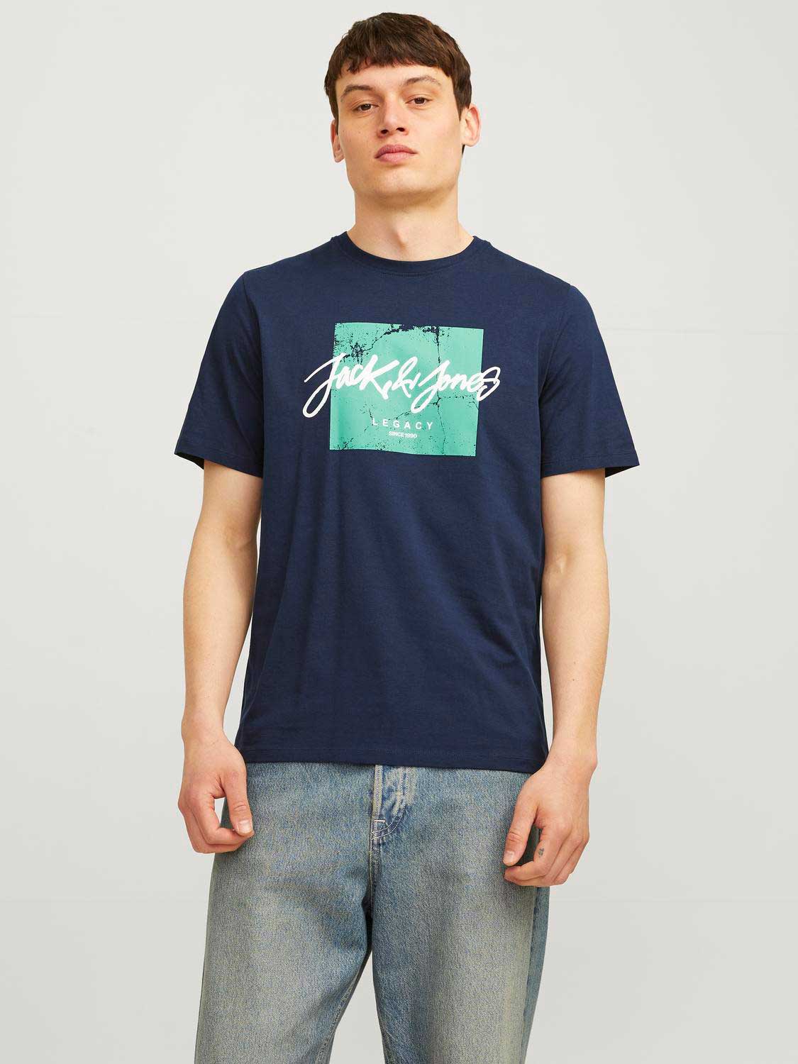 

Футболка Jack & Jones JJTILEY TEE SS CREW NECK LN, синий