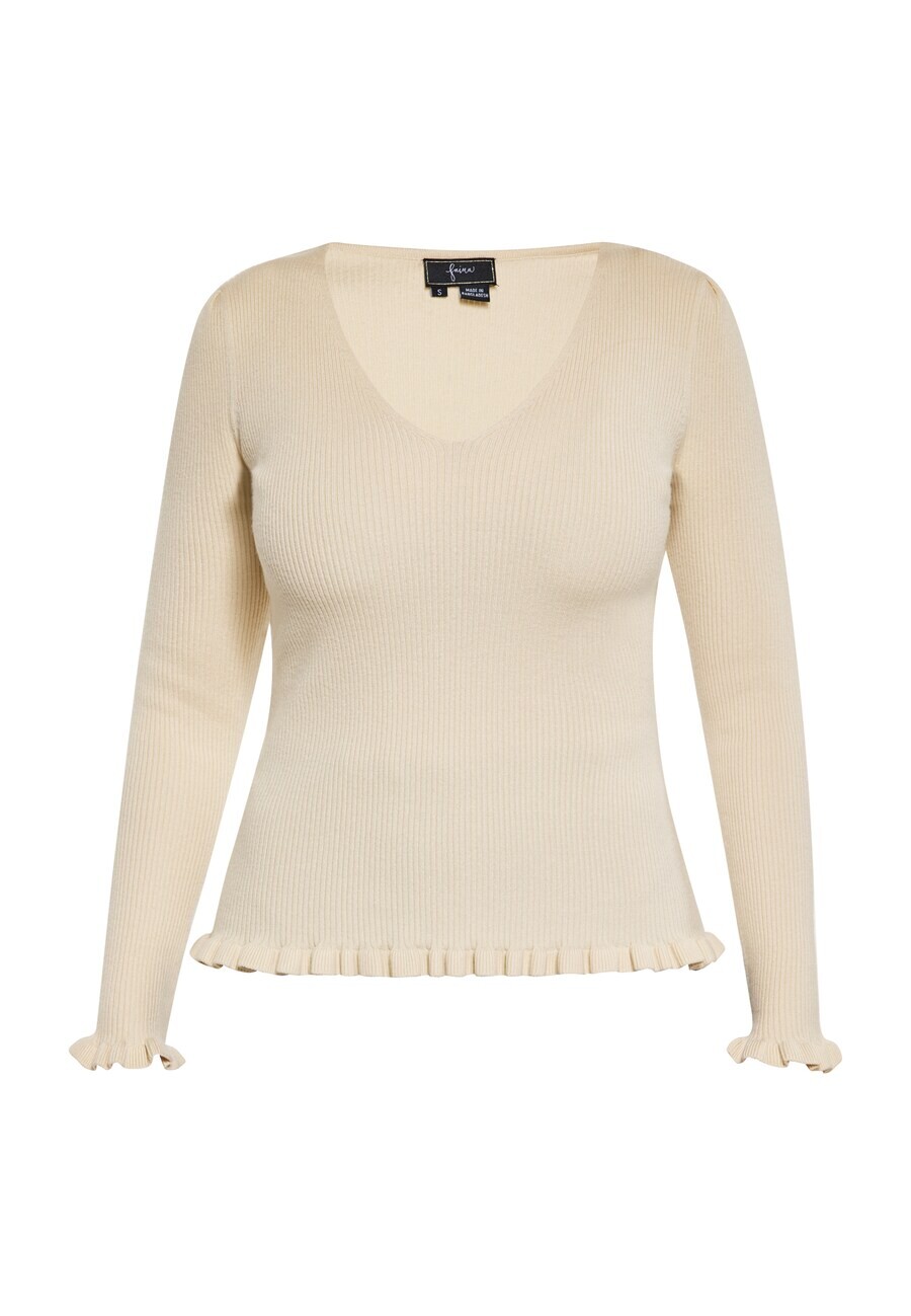 

Тонкий вязаный свитер faina Sweater, светло-бежевый