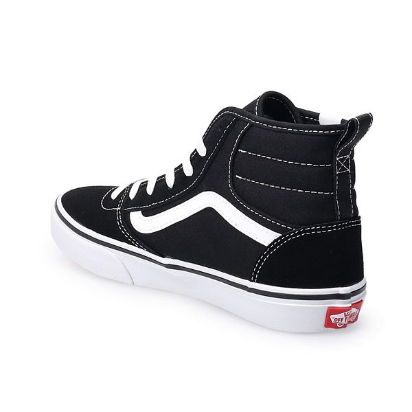 Детские кроссовки Atwood на шнурках Vans, Suede Black White — фото 3