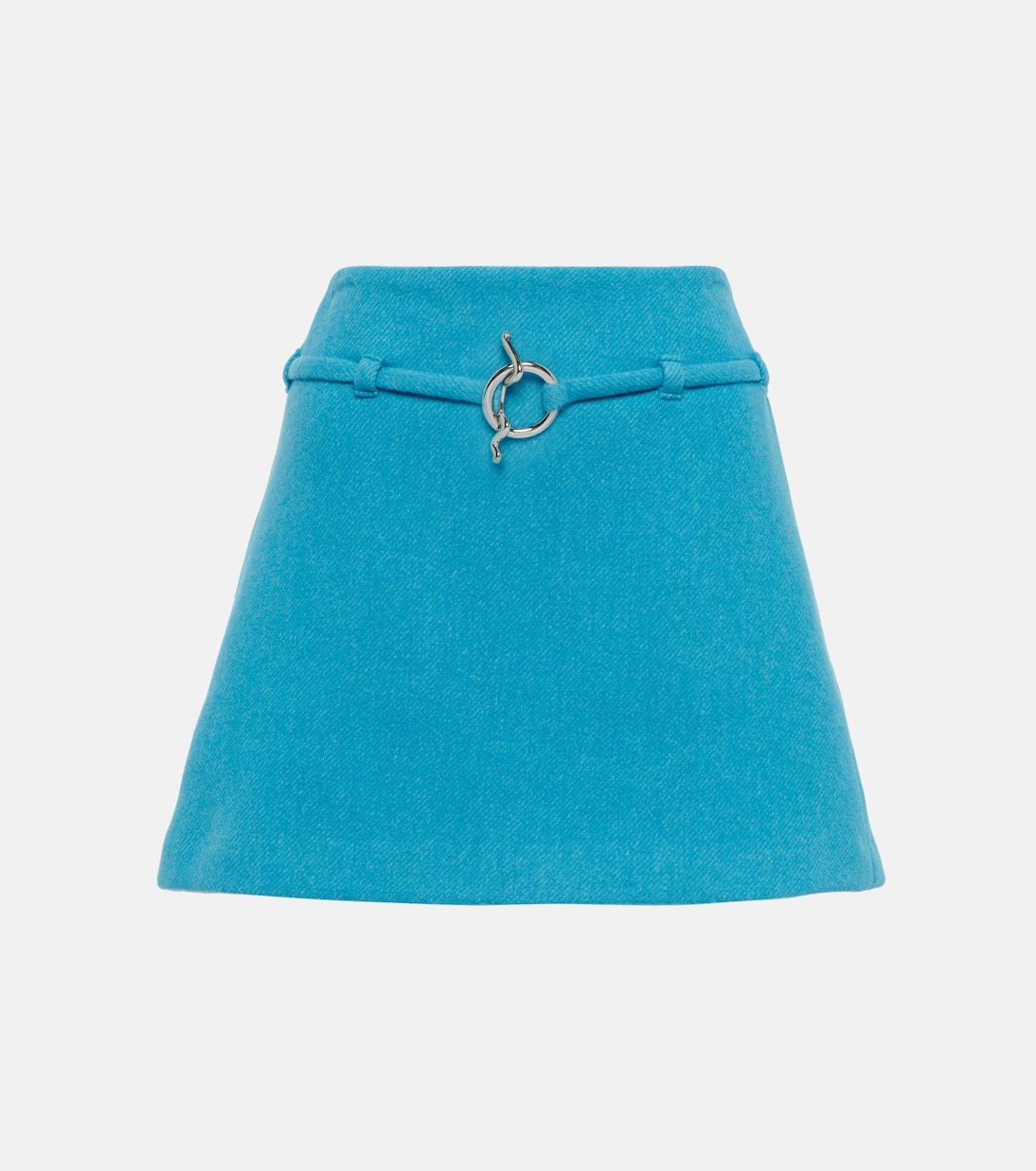 

Мини-юбка из смесовой шерсти Ganni, Blue Curacao