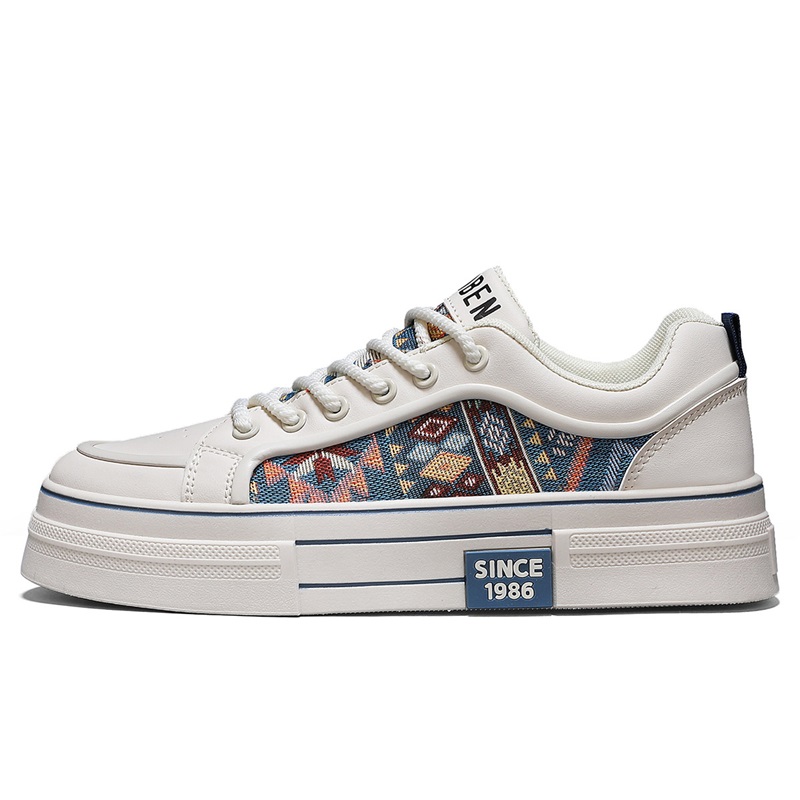 

M.M Party Износостойкие мужские лоу-топы для скейтбординга бежево-голубые, цвет Beige Blue