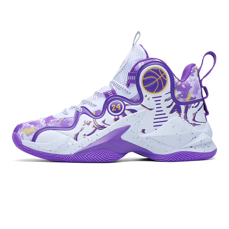 

Баскетбольные кроссовки Basketball Shoes Unisex High-Top Gqwe, белый/фиолетовый