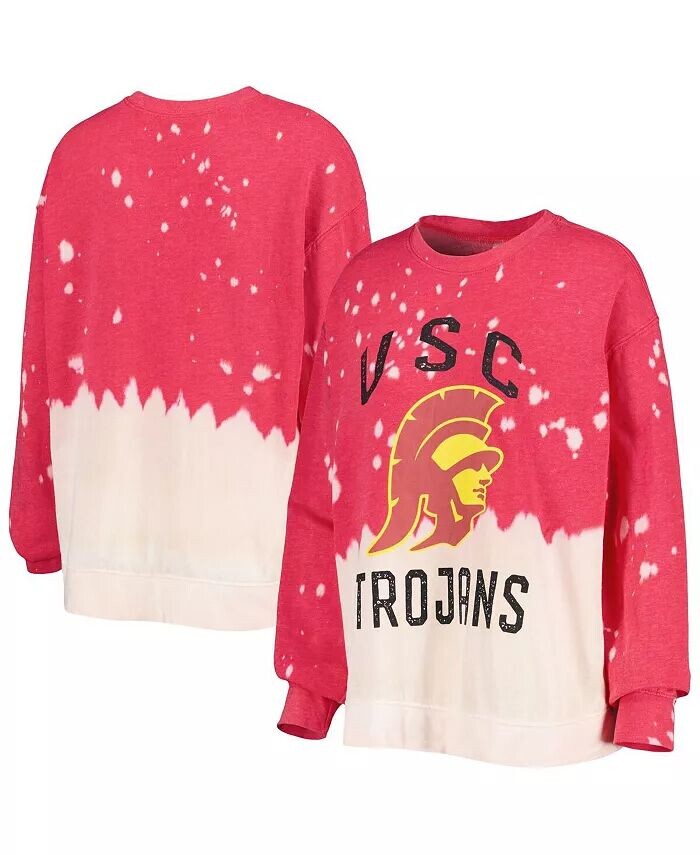 

Женский пуловер с выцветшим рисунком Cardinal USC Trojans Twice As Nice Gameday Couture