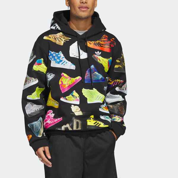 Толстовка adidas Jeremy Scott Archive Hoodie 'Black', черный
