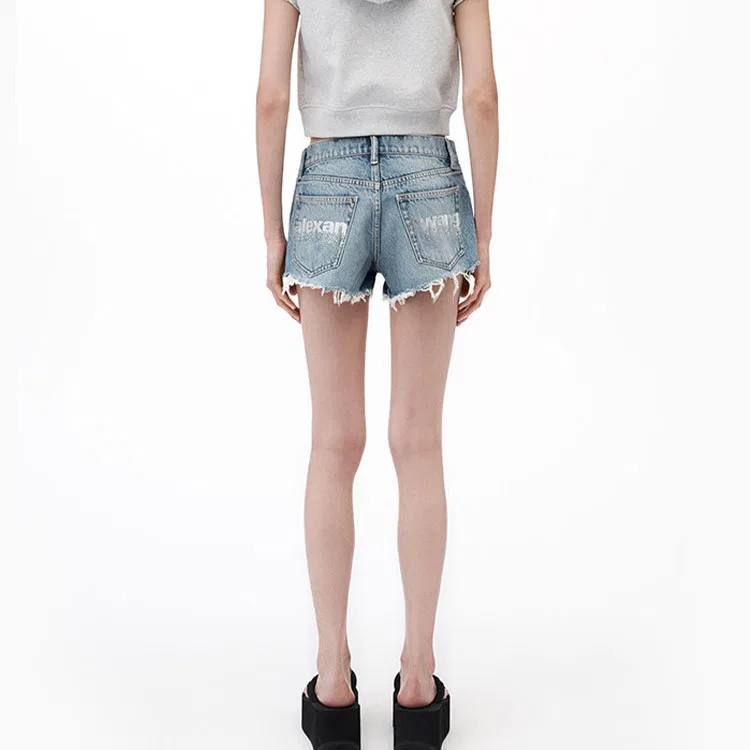 Джинсовые шорты Alexander Wang Vintage Light Indigo — фото 4