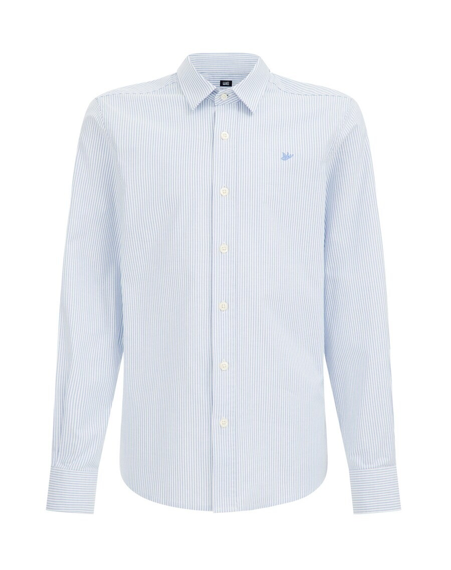 

Рубашка на пуговицах WE Fashion Regular fit Button Up Shirt, светло-синий