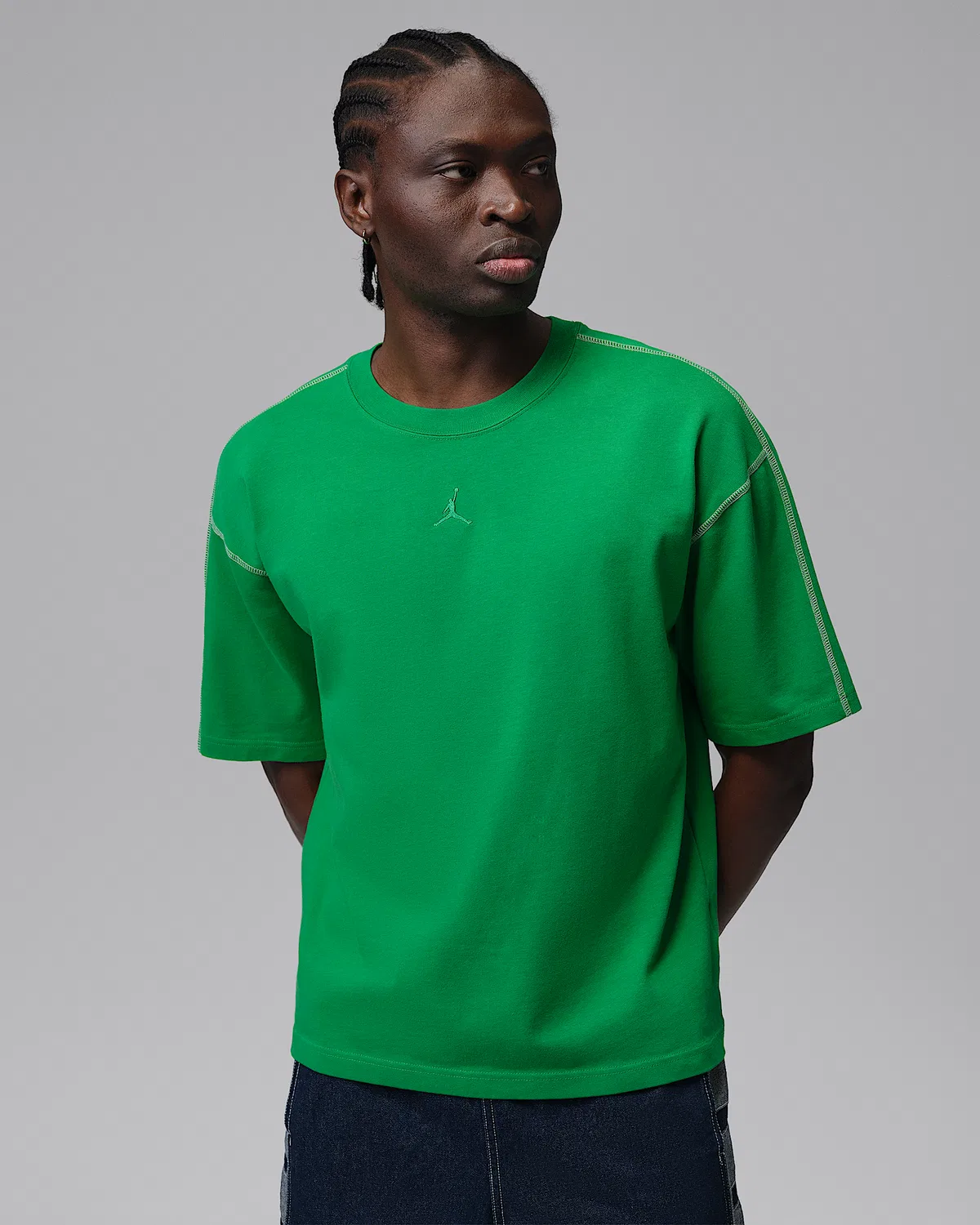 Мужская футболка с коротким рукавом Jordan Flight, Lucky Green/Sail/Lucky Green