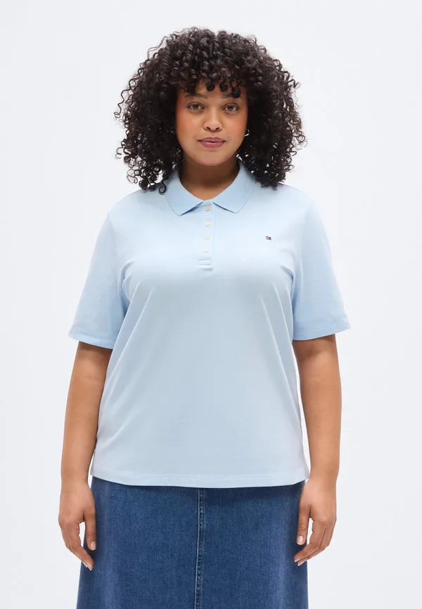 Рубашка-Поло curve 1985, стандартный крой, из пике. Tommy Hilfiger Curve, Keepsake Blue