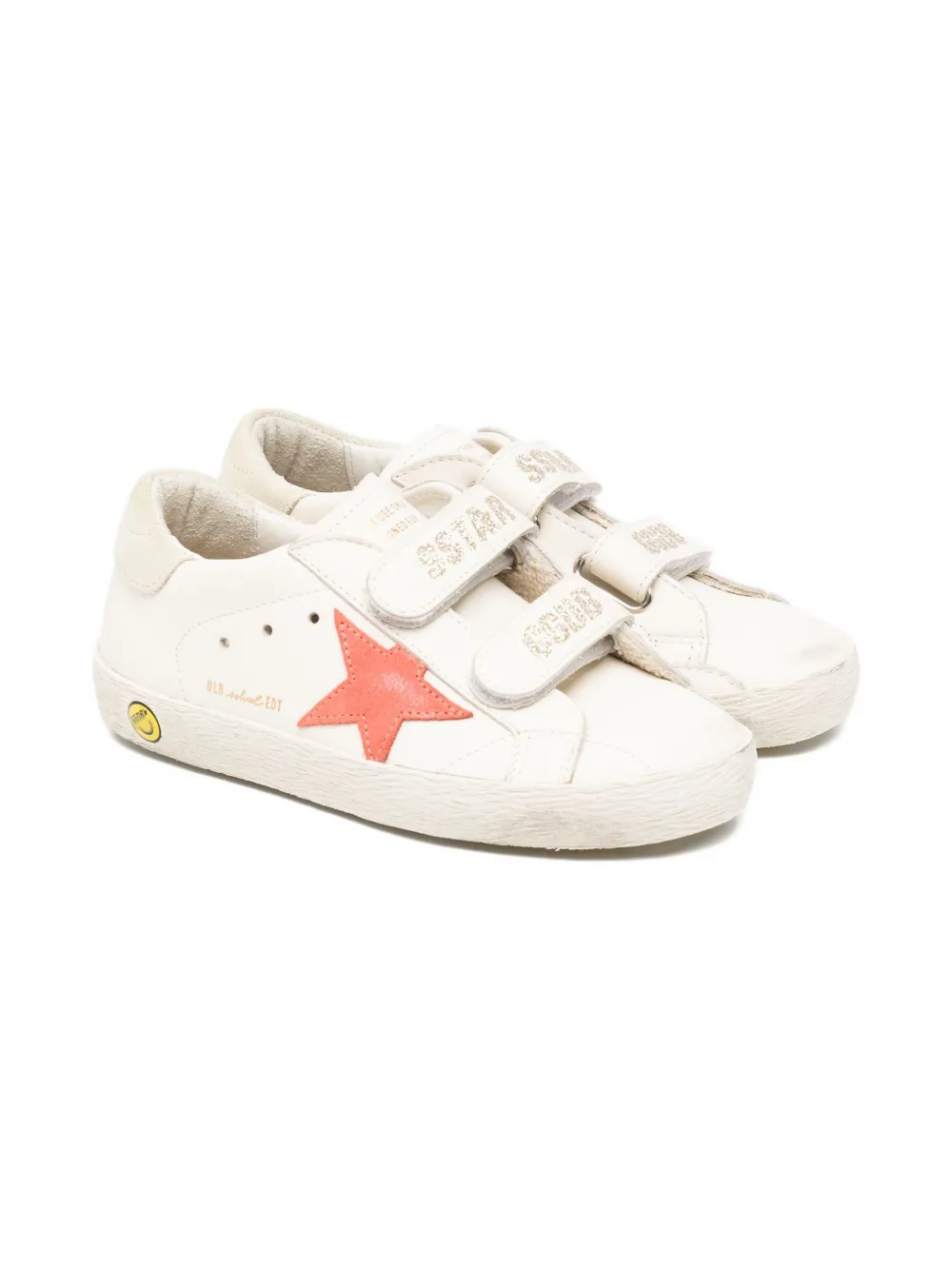 

Кроссовки на липучке со звездами Golden Goose Kids, нейтральный