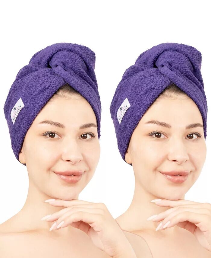 

Полотенца для сушки волос в упаковке, 2 шт American Soft Linen, фиолетовый