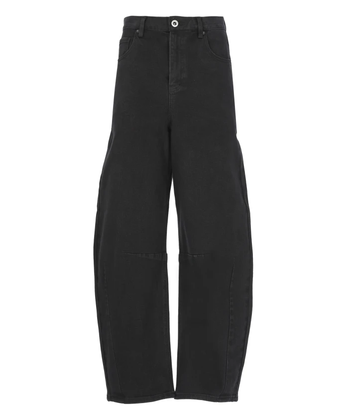 

Черные хлопковые джинсы с петлями для ремня. Self Portrait, черный