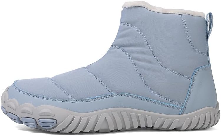 

Зимние ботинки для пеших прогулок и походов для мужчин и женщин, с открытой колодкой, широким носком, водонепроницаемые, на молнии, кроссовки-ботинки для активного отдыха и прогулок на открытом воздухе Hhhchpm, синий