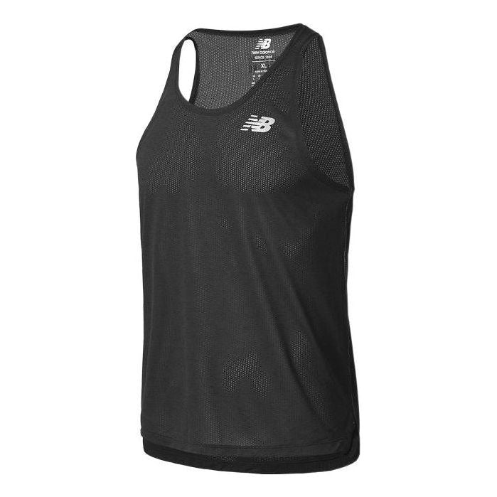 

Спортивный топ New Balance Essentials Logo Running Tank Top 'Black' AMT21260-BK, черный