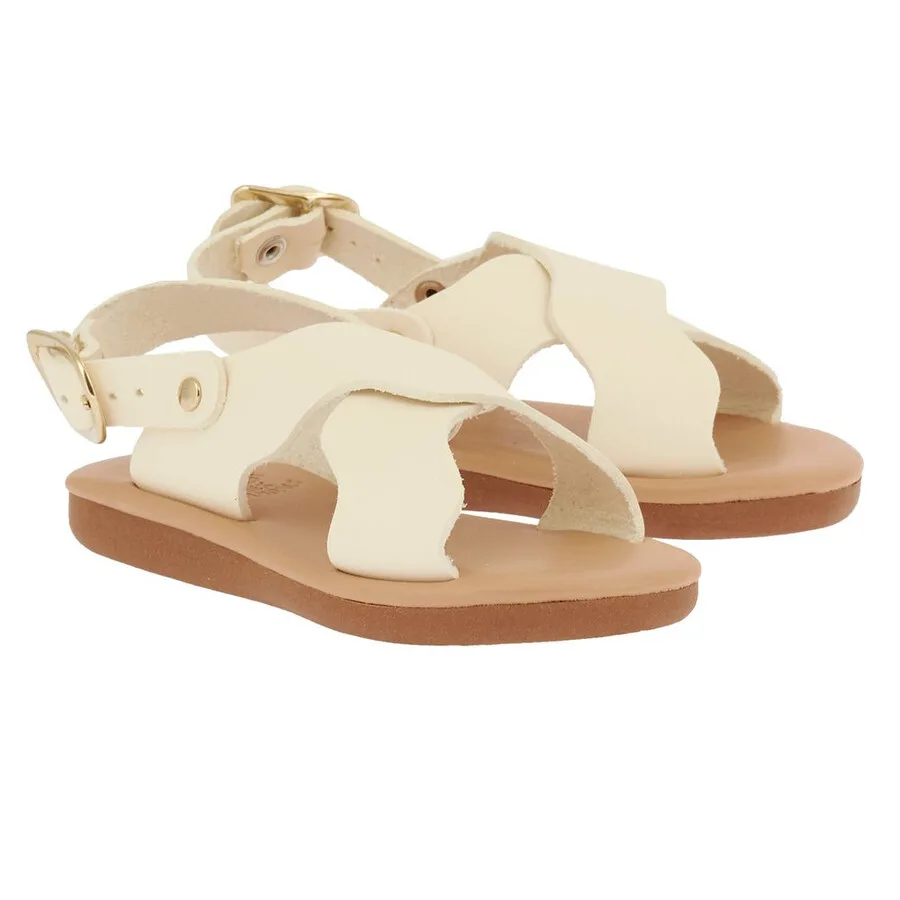 Детские сандалии Ancient Greek Sandals Atokos мягкие сандалии для девочек, бежевый — фото 2