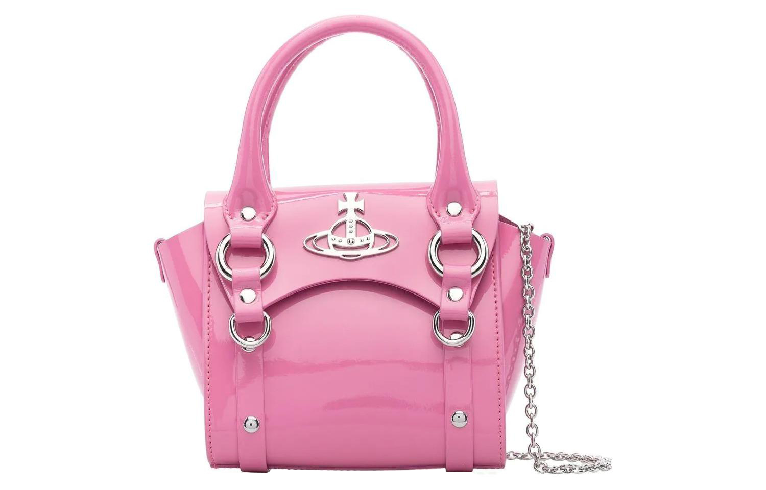 

Сумка через плечо Vivienne Westwood из коровьей кожи, повседневная женская розовая