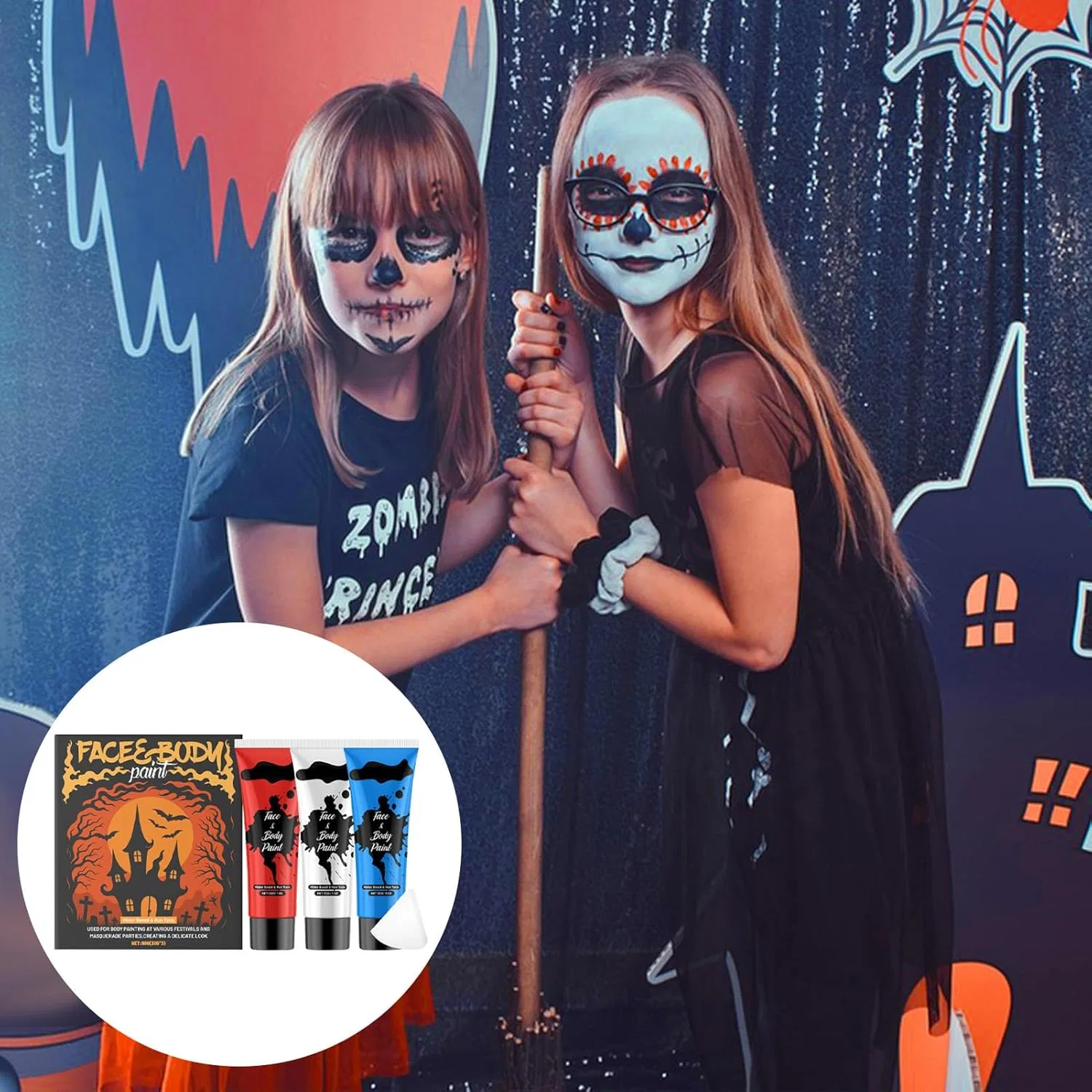 Набор красок для тела Halloween Liquid Face Paint Set of 3, 30 г — фото 3