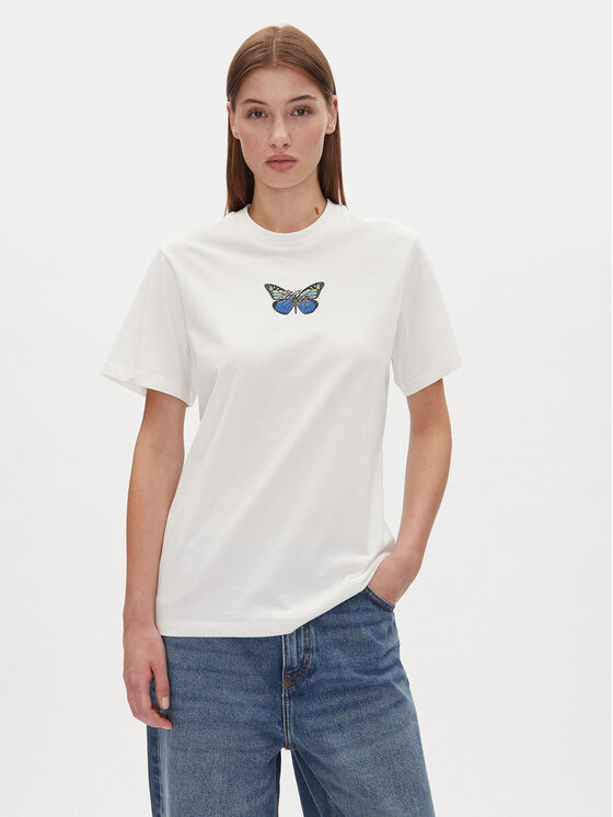 

Футболка свободного кроя Vintage Tee 50537239 Hugo, белый