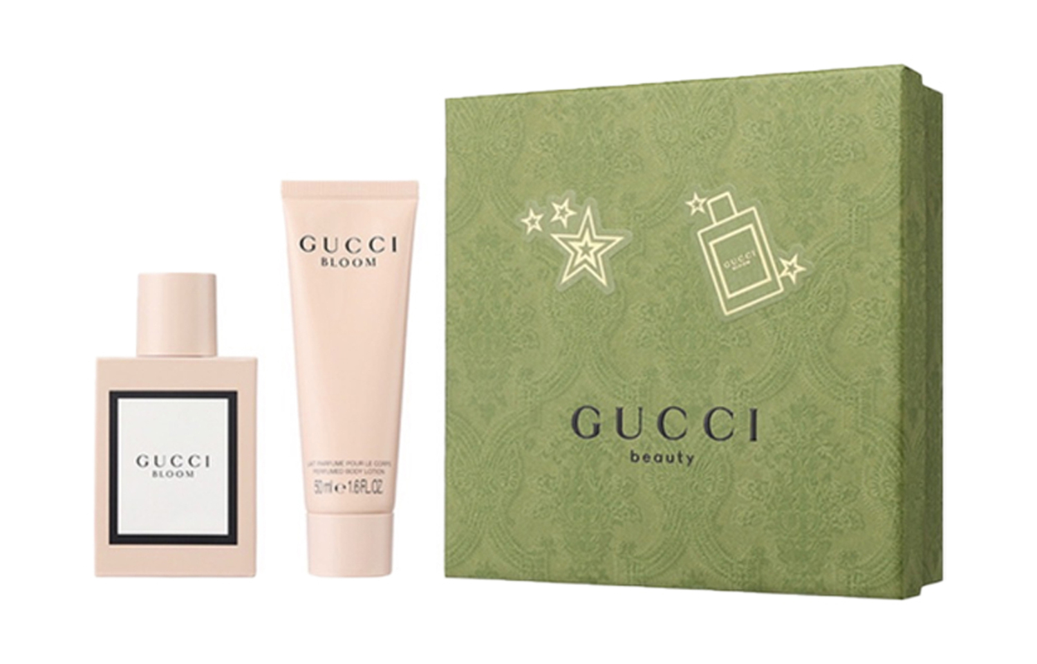 Подарочный набор Gucci Bloom: парфюмерная вода и лосьон для тела, 50 мл + 50 мл — фото 2