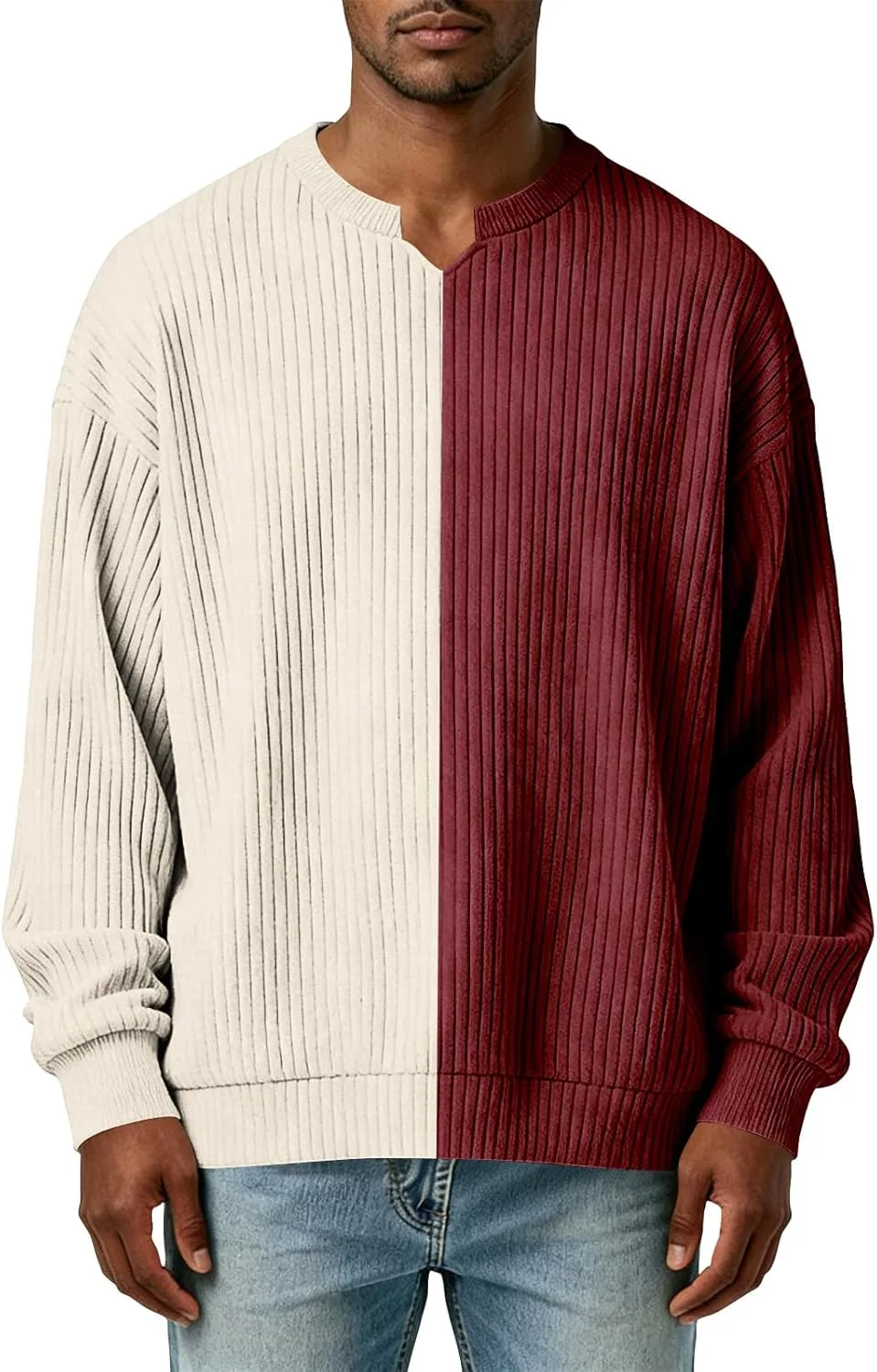 

Мужской свитшот RTRDE с цветными блоками, Casual, Long Sleeve, S-2XL