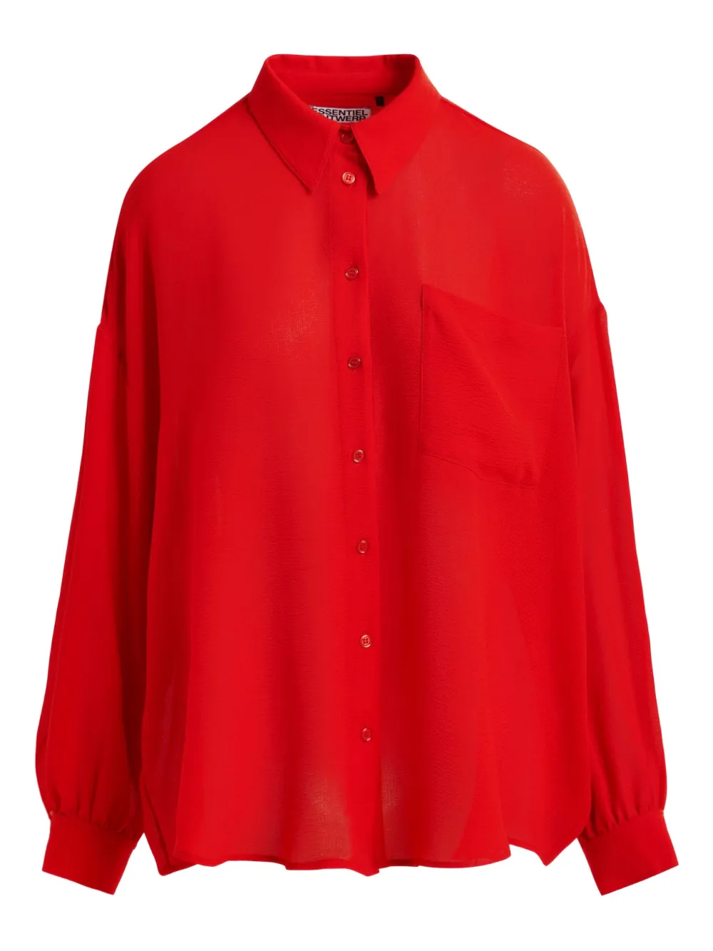 

Рубашка с оборками на рукавах Essentiel Antwerp, красный