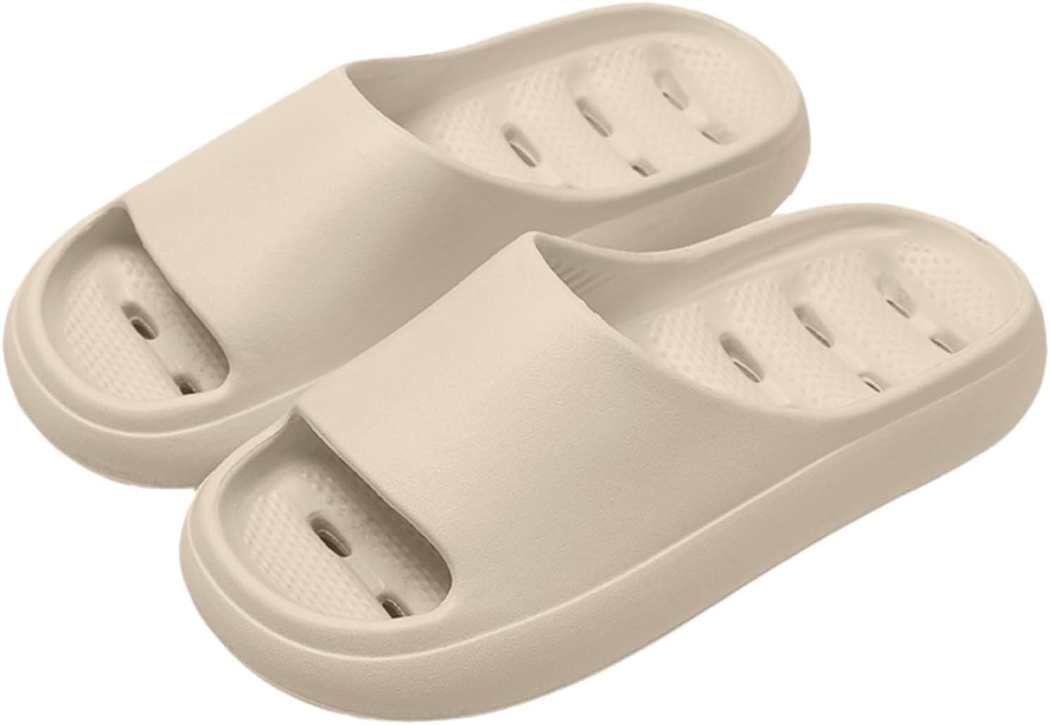 

Тапочки-подушки для женщин и мужчин, быстросохнущие, для душа, ванной комнаты, с нескользящей толстой подошвой, ультрамягкие, пляжные сандалии Generic, хаки