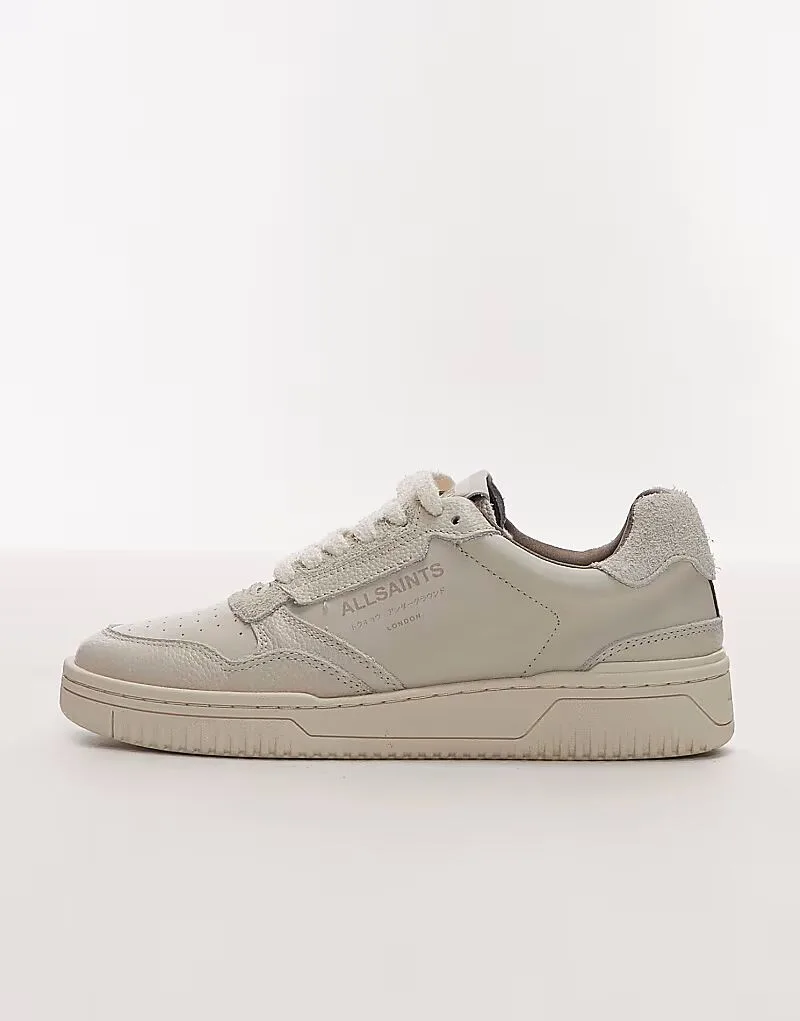 Кроссовки AllSaints Regan Low Top Trainer в цвете Triple Chal White - БЕЛЫЕ — фото 2