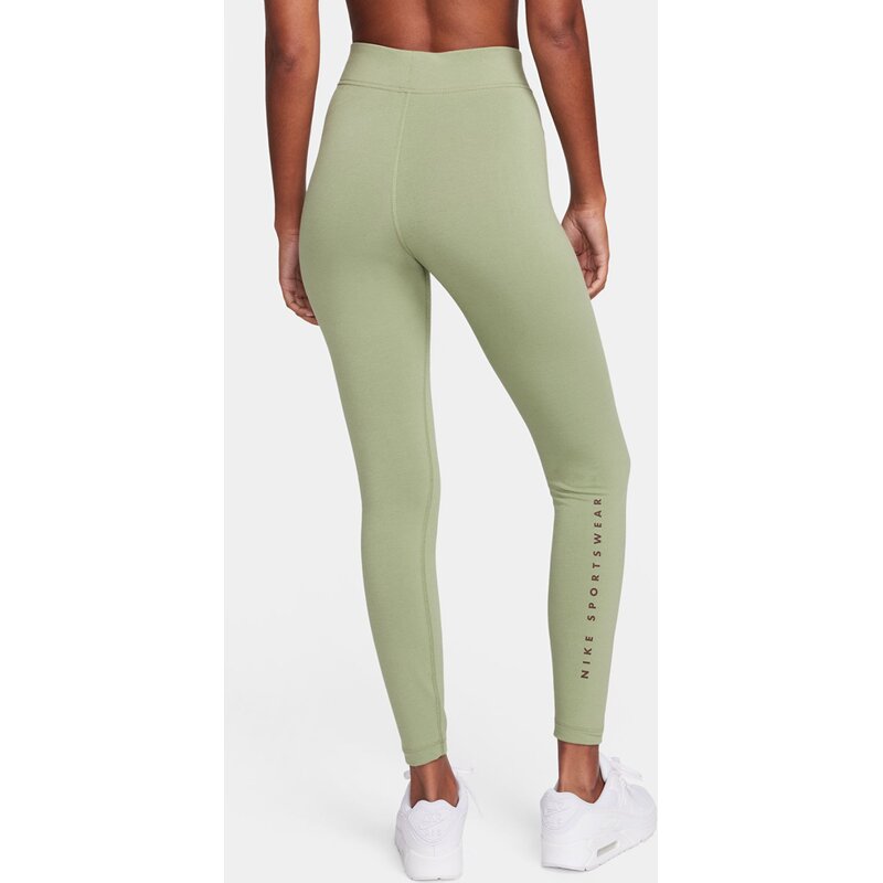 Tight w nsw lggng hr prnt swsh Nike, зеленый — фото 2
