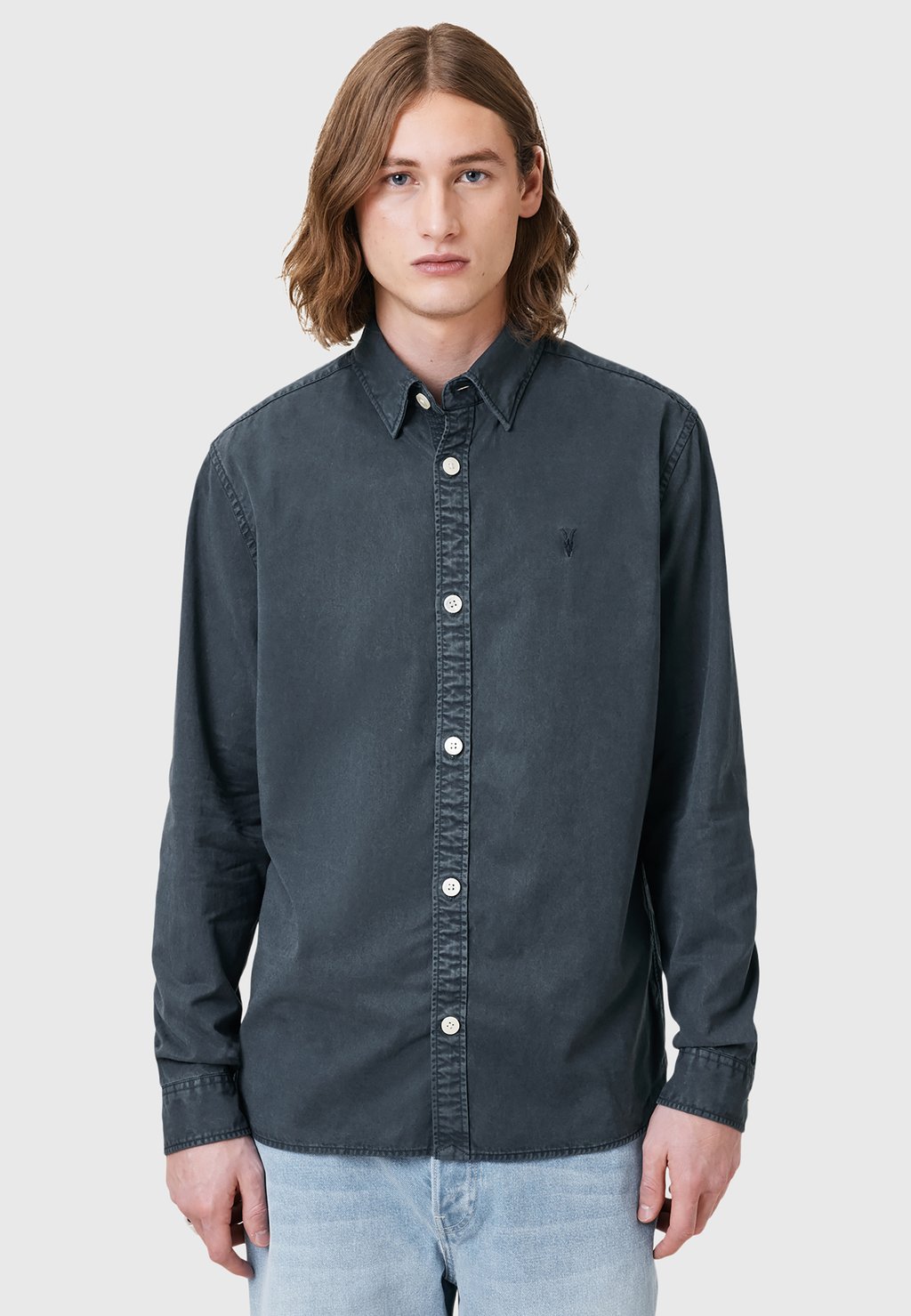 

Рубашка AllSaints, синий