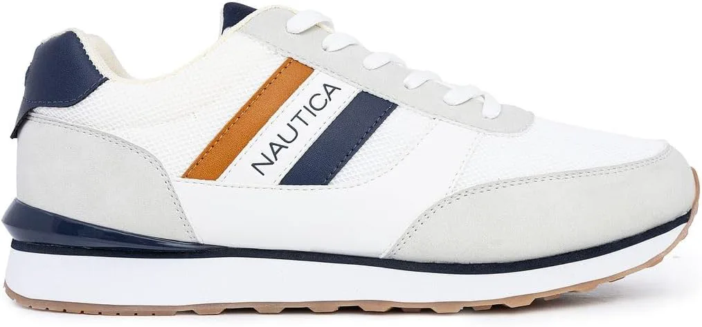 Мужские кроссовки Nautica на шнуровке - повседневные, стильные и удобные для ходьбы, белый — фото 2