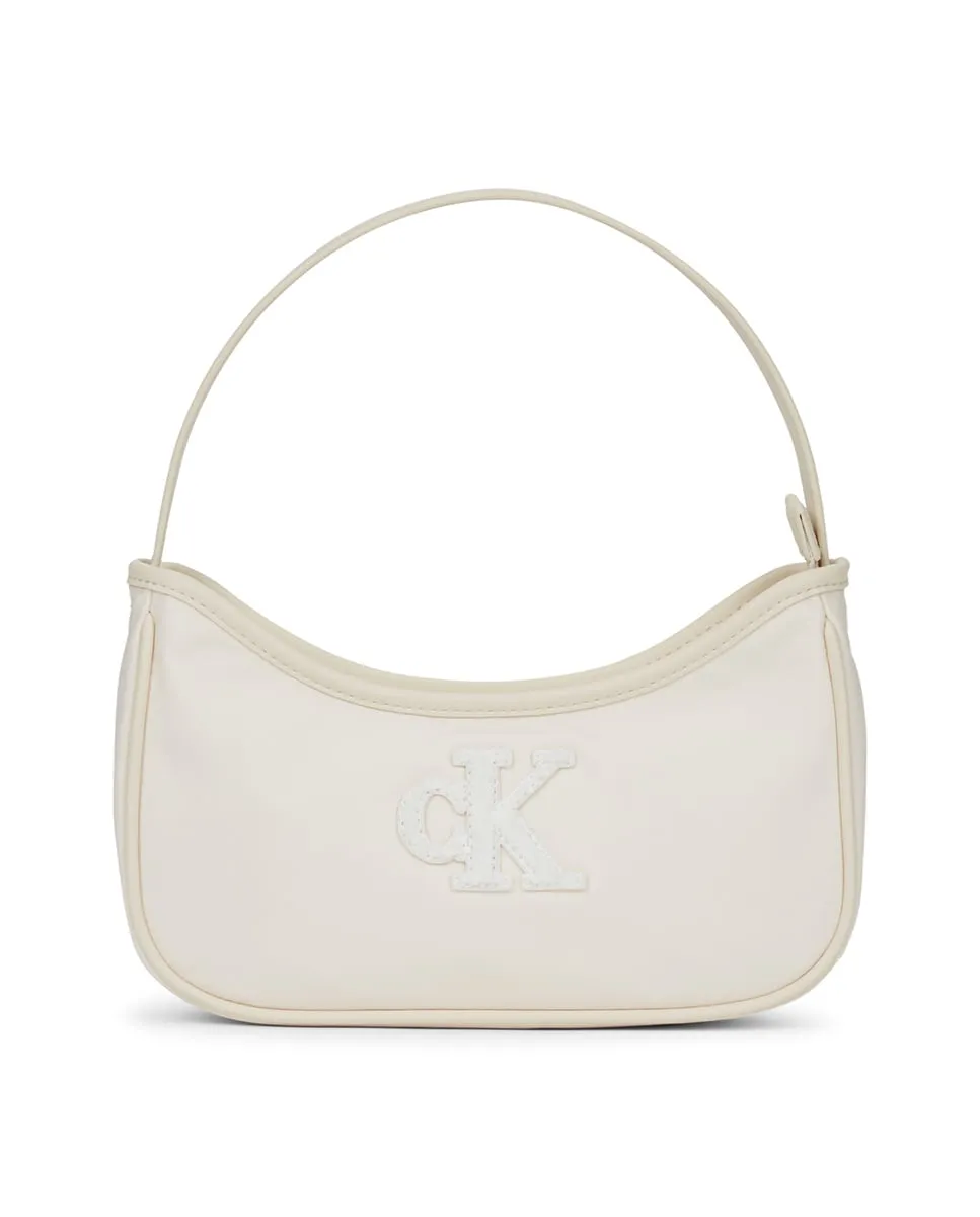 

Детская сумка с логотипом из пушистого материала Calvin Klein, серый