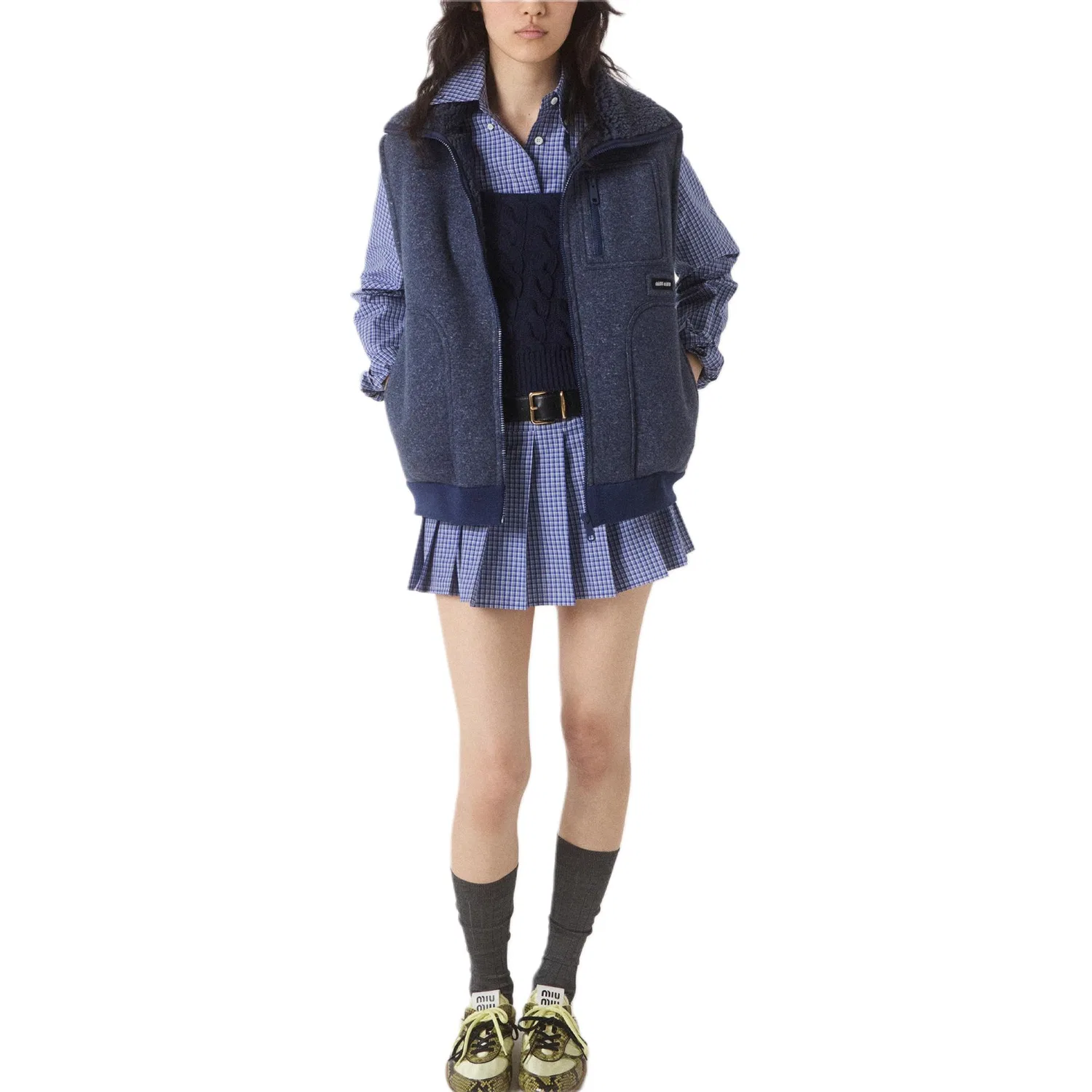 Жилет MIU MIU Uniform Blue — фото 3