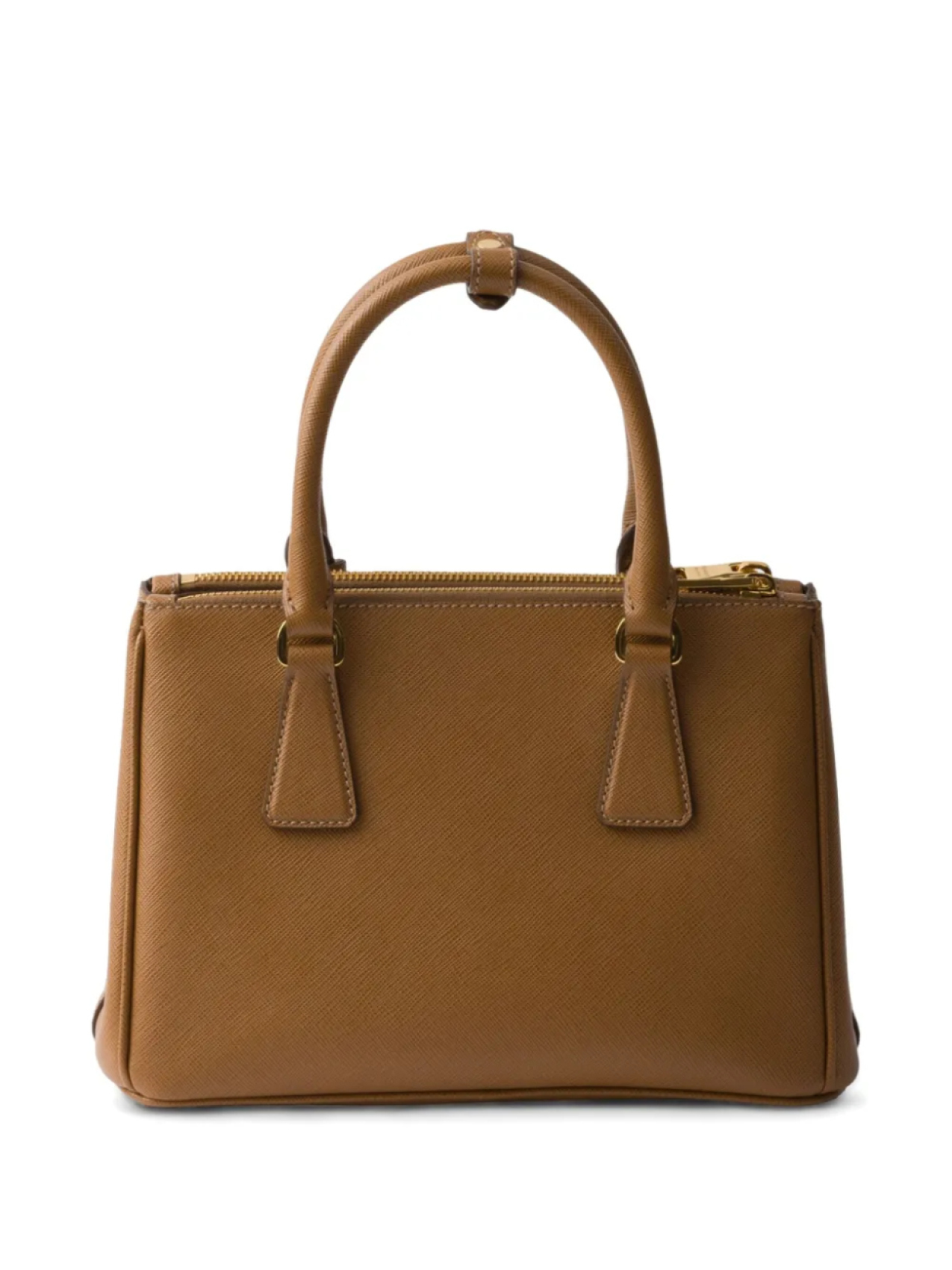 Маленькая сумка-тоут Galleria из сафьяновой кожи Prada, коричневый — фото 2