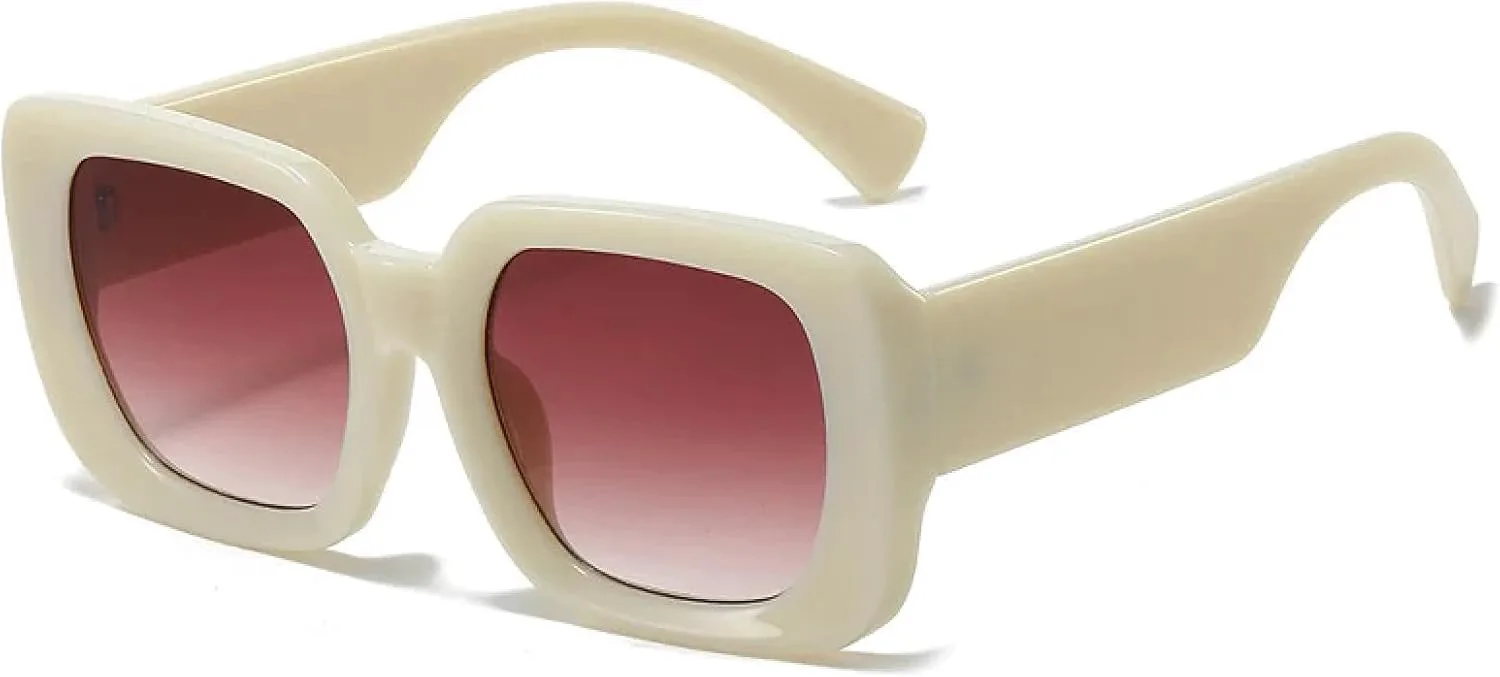 

Солнцезащитные очки с защитой от УФ-излучения UV400 | Панк-градиент | Для женщин и мужчин | Для занятий спортом на открытом воздухе и вождения DSVIGF, Beige-lightred