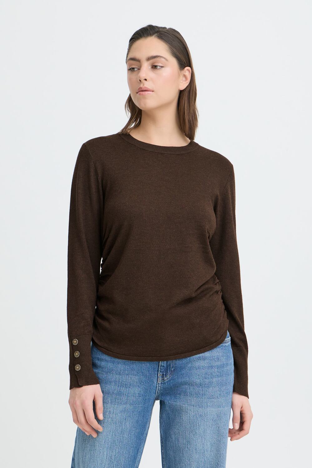 

Pulz Свитер 'PZSara' в темно-коричневом цвете