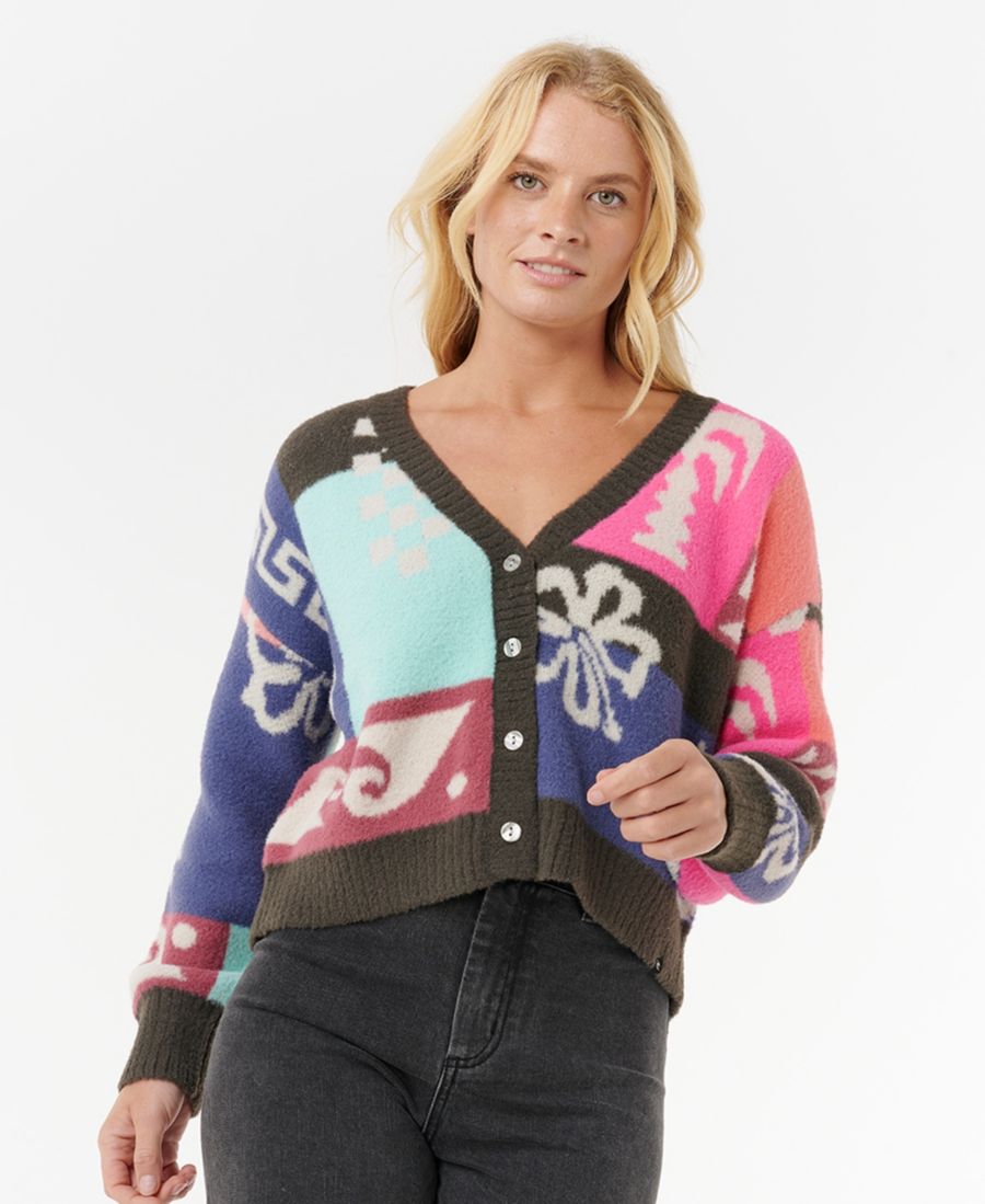 

Женский жаккардовый кардиган с длинными рукавами Keepsakes Rip Curl, Pink