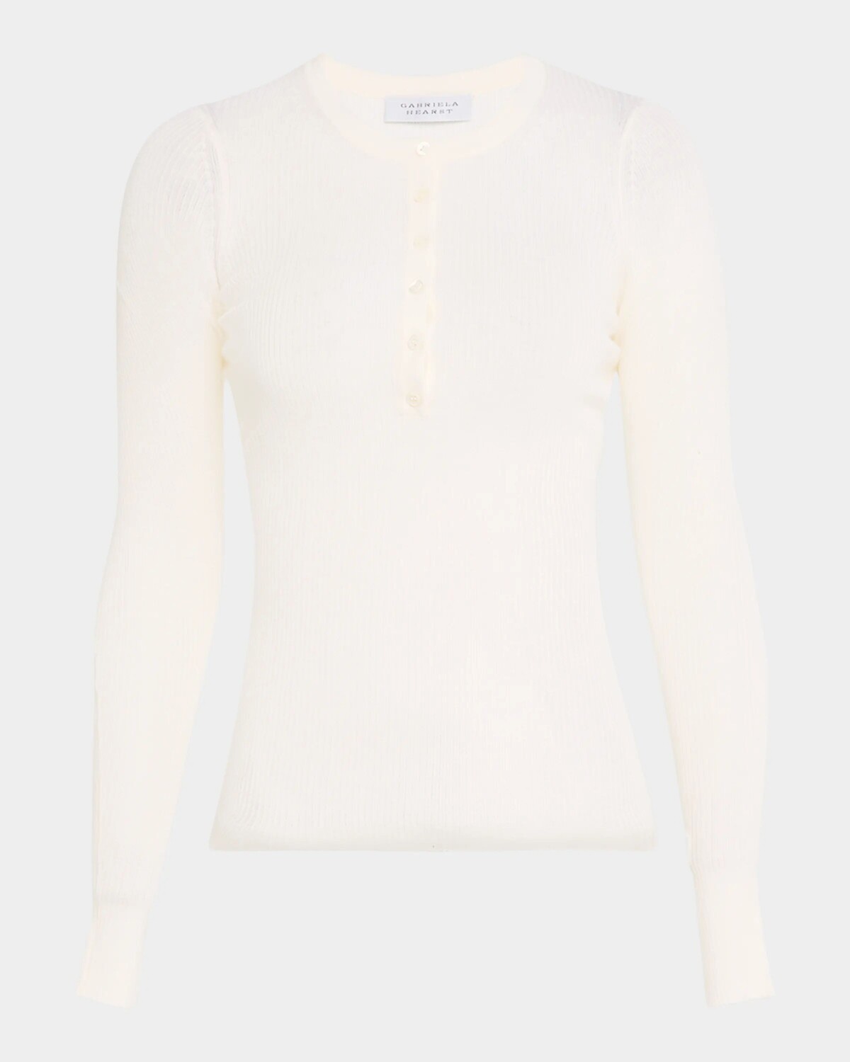 

Свитер Julian Cashmere Henley Gabriela Hearst, слоновая кость