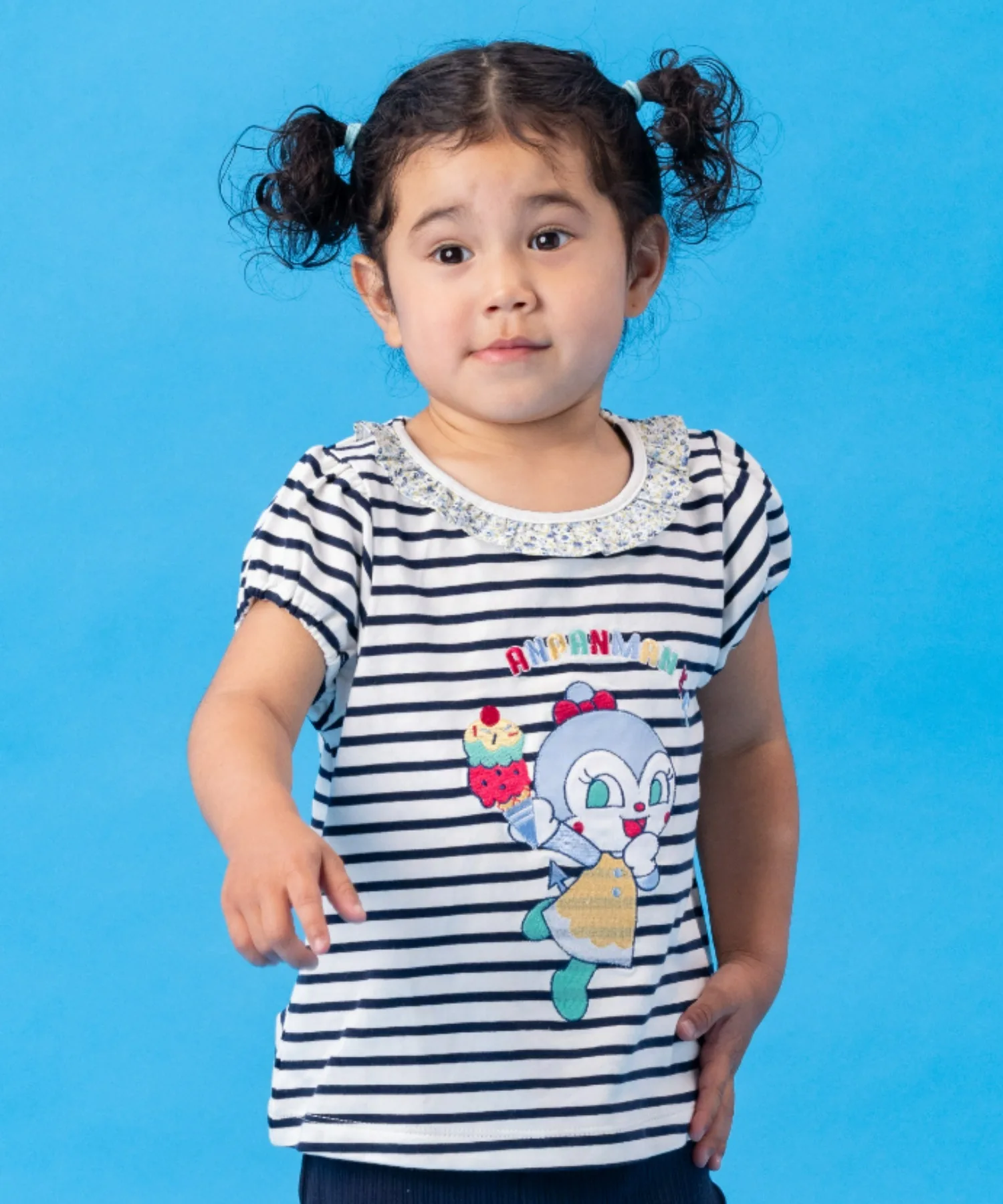 Детская футболка с аппликацией и рюшами ANPANMAN KIDS COLLECTION синяя