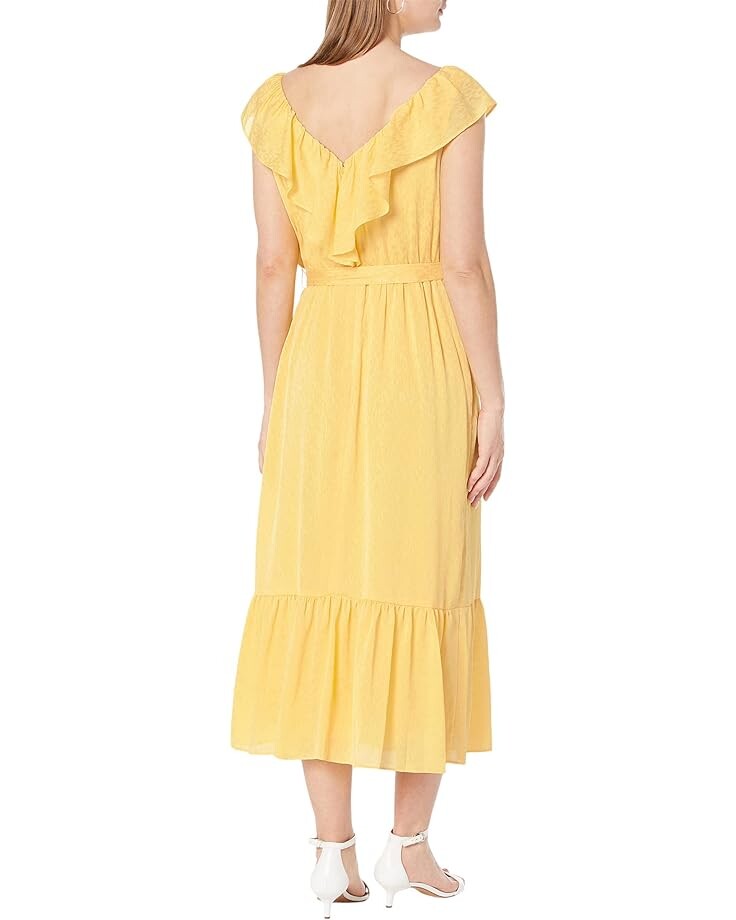 

Платье DKNY Sleeveless V-Neck Ruffled Dress, цвет Lemonade