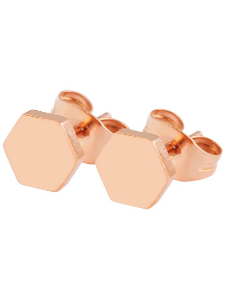 

Adeliás Женские серьги - серьги-гвоздики из нержавеющей стали в золотом исполнении