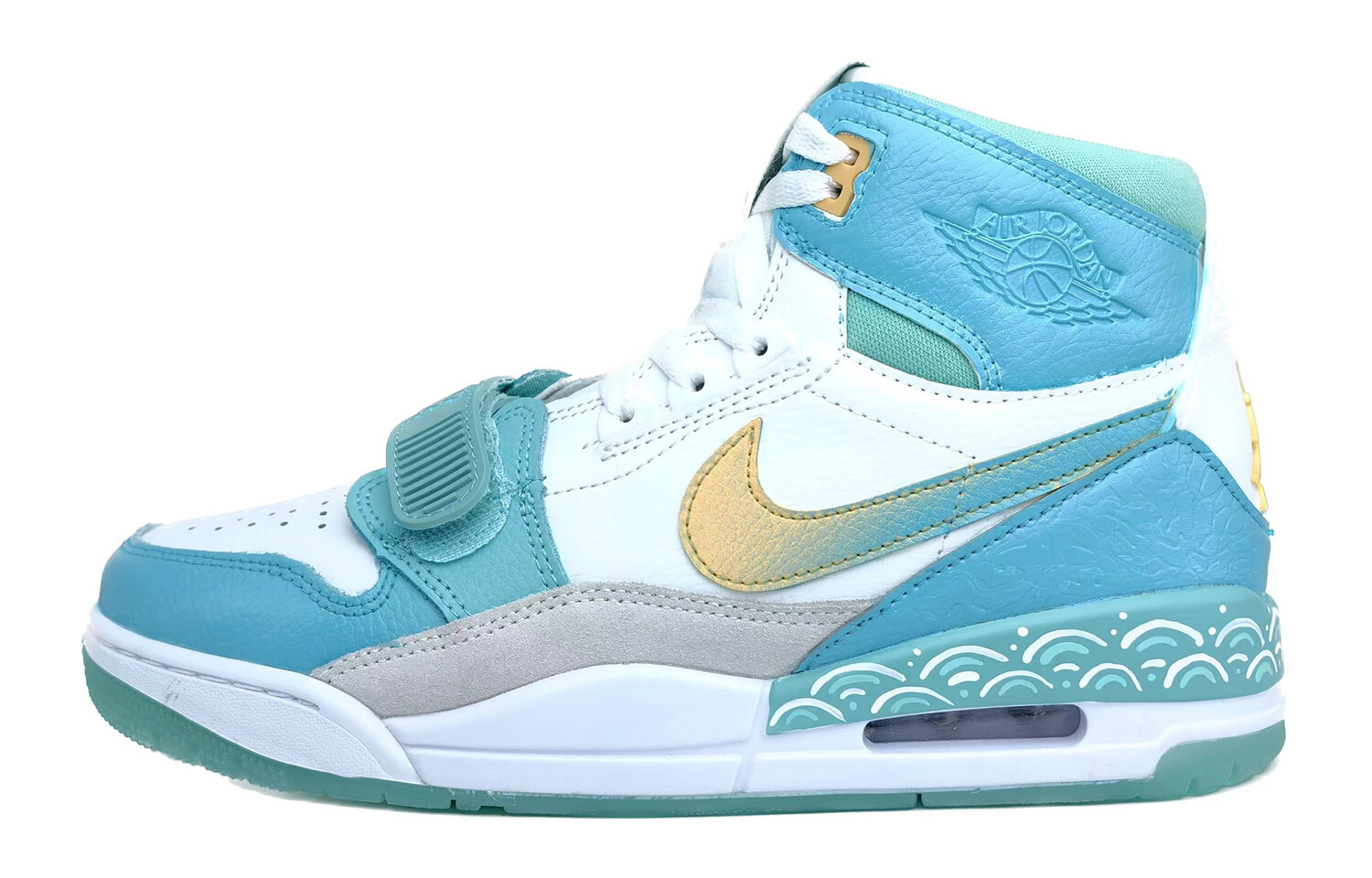 

Кроссовки Jordan Legacy 312 Vintage Basketball Shoes Men High-top Blue/white, цвет Qinglong Xianrui