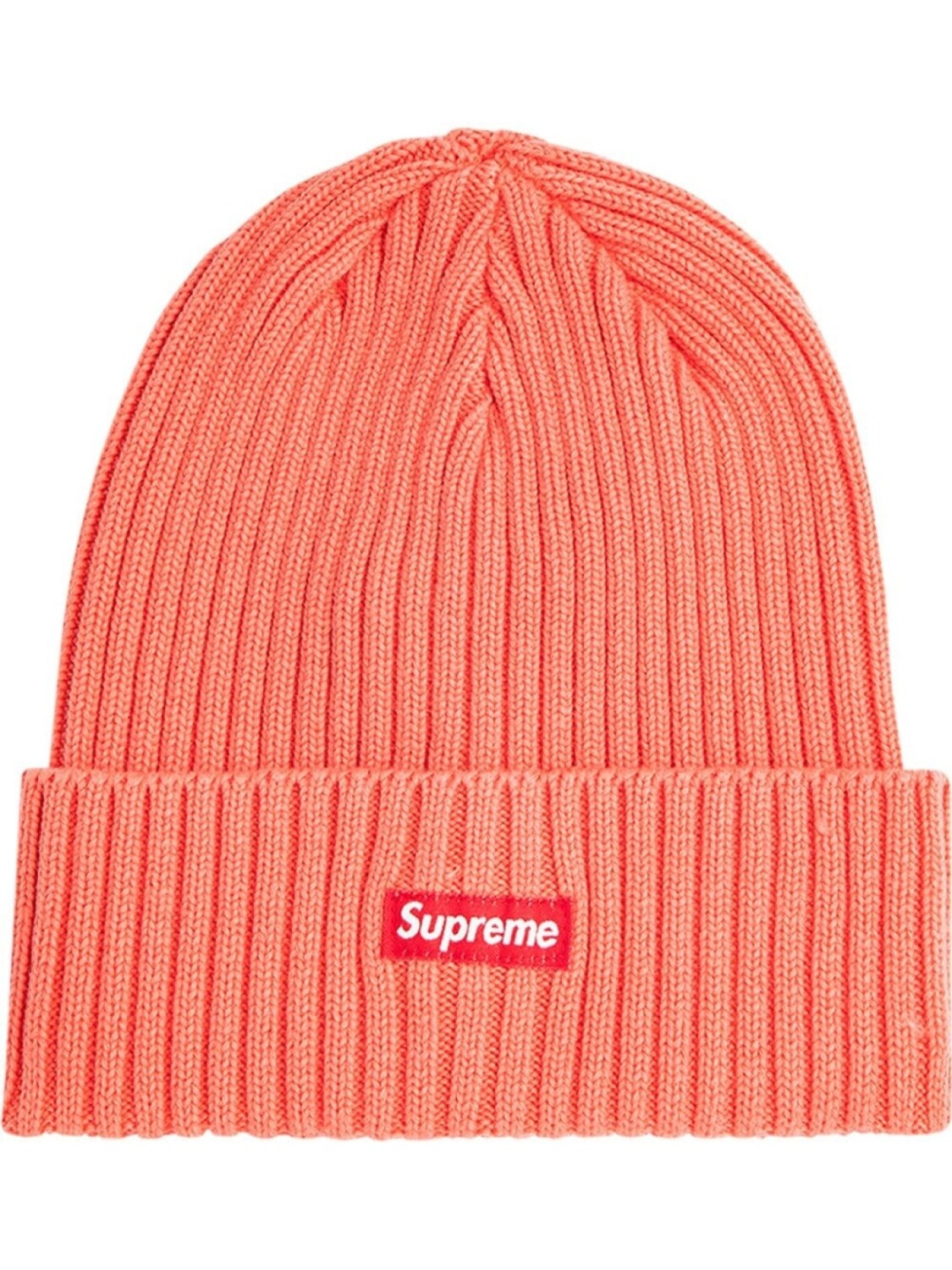 

Supreme шапка бини в рубчик, оранжевый