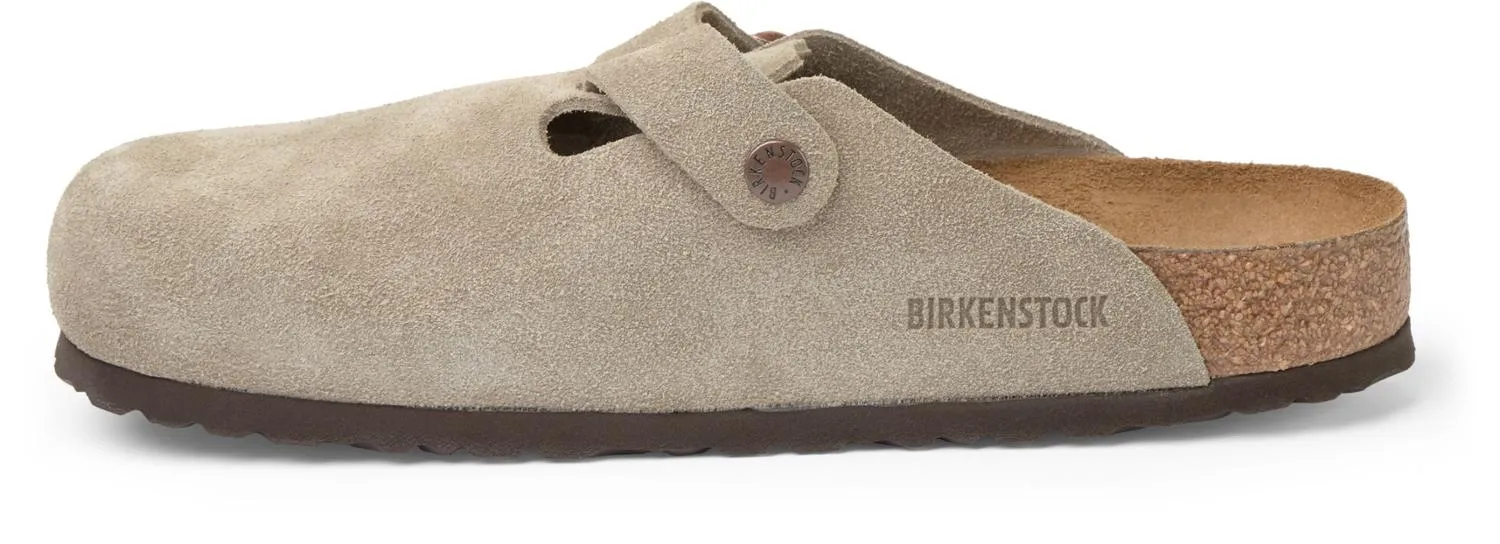 Boston Сабо с мягкой стелькой для мужчин Birkenstock, Taupe Suede — фото 2