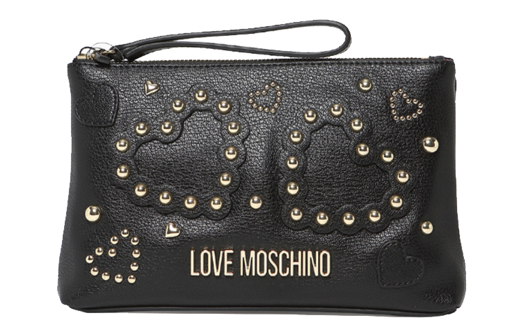 

MOSCHINO Женская сумка-клатч из искусственной кожи, через плечо, черная