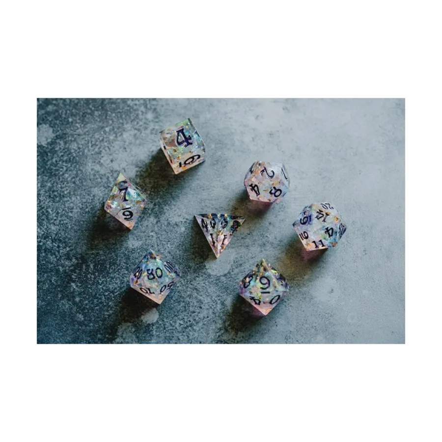 

Полисет — Небесный осколок (7), Dice - Sharp Edge Resin (Easy Roller Dice)