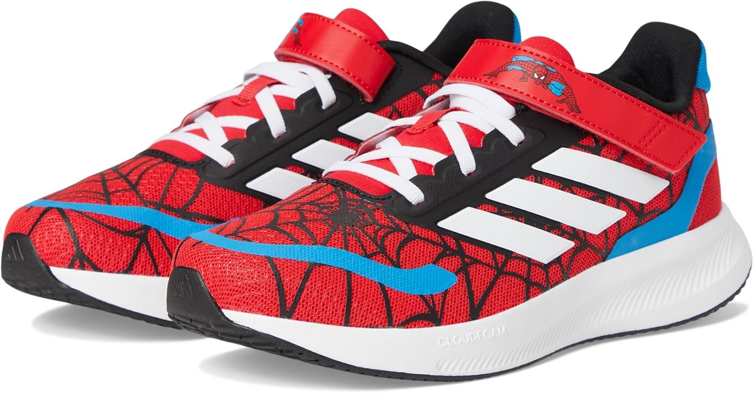 

Детские кроссовки Adidas унисекс Marvel Spider-Man Run Falcon на эластичных шнурках (для малышей), белый/синий/ярко-синий