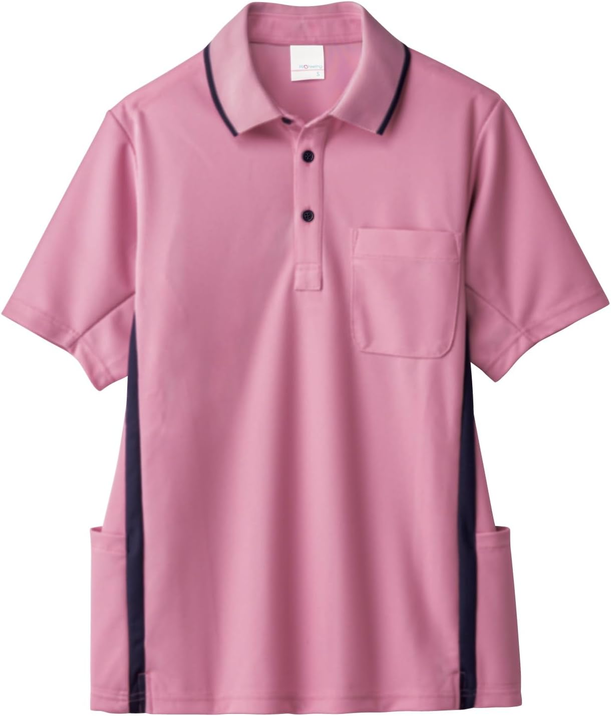 

Футболка-поло с коротким рукавом PROFeeling (унисекс) - прохладная, с боковыми карманами, прочная, влагоотводящая, быстросохнущая, антивирусная, спортивная, для ухода (PK398), светло-розовый