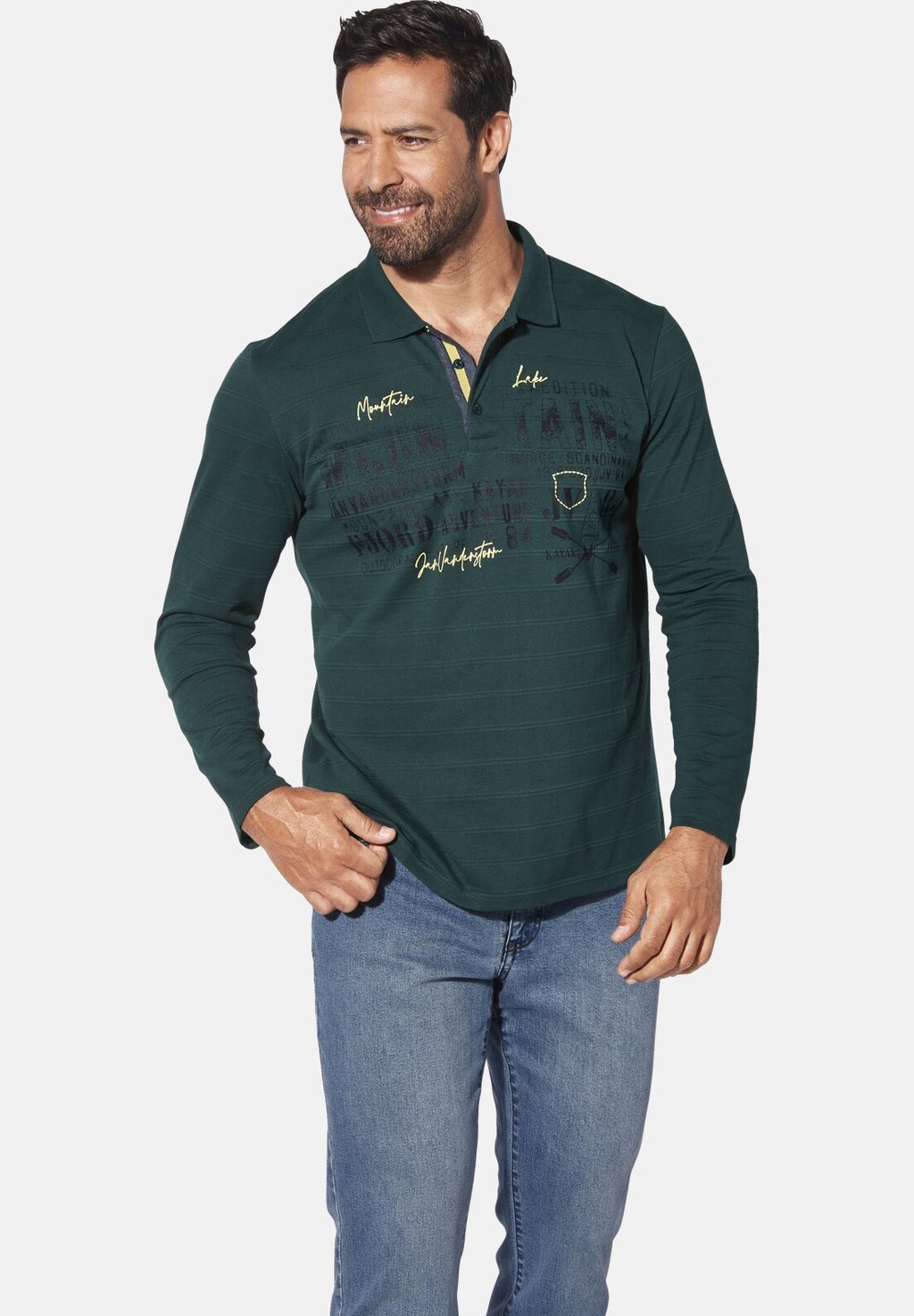 

Рубашка поло MAKSE - Long sleeved top Jan Vanderstorm, темно-зеленый
